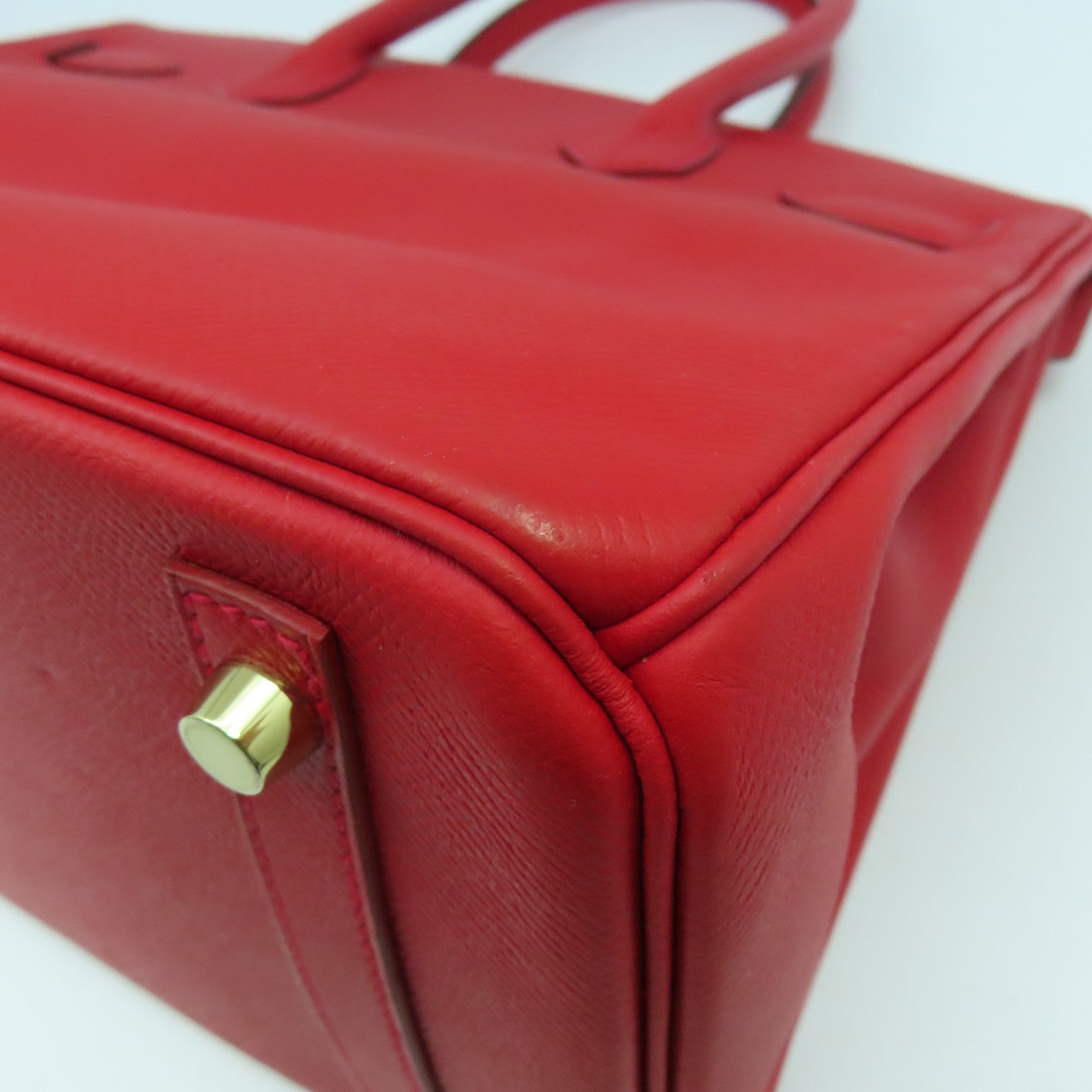 HERMES 【激減優惠】Epsom皮革Birkin 30金扣手挽袋國旗紅