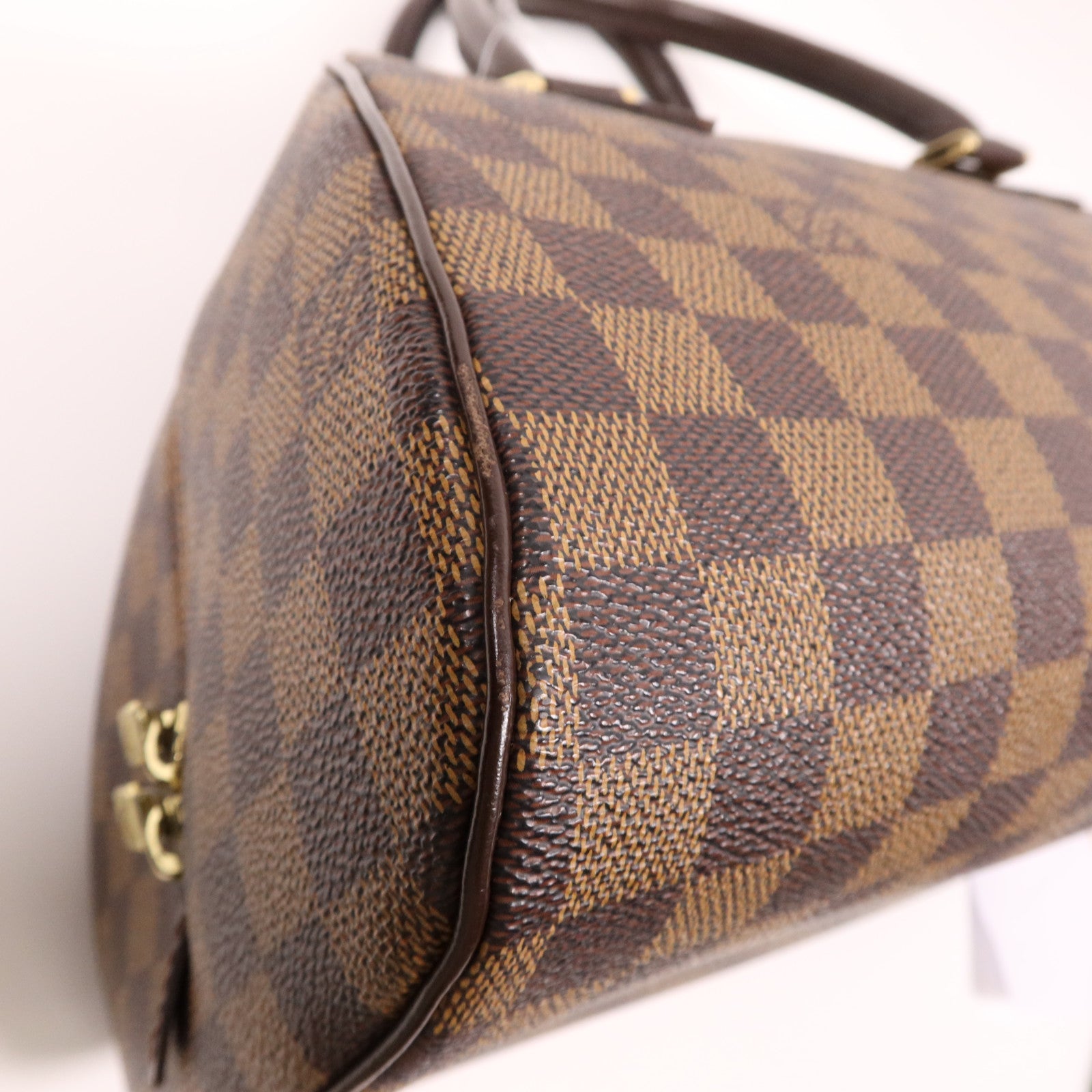LOUIS VUITTON Damier Ribera MM金扣手挽袋
