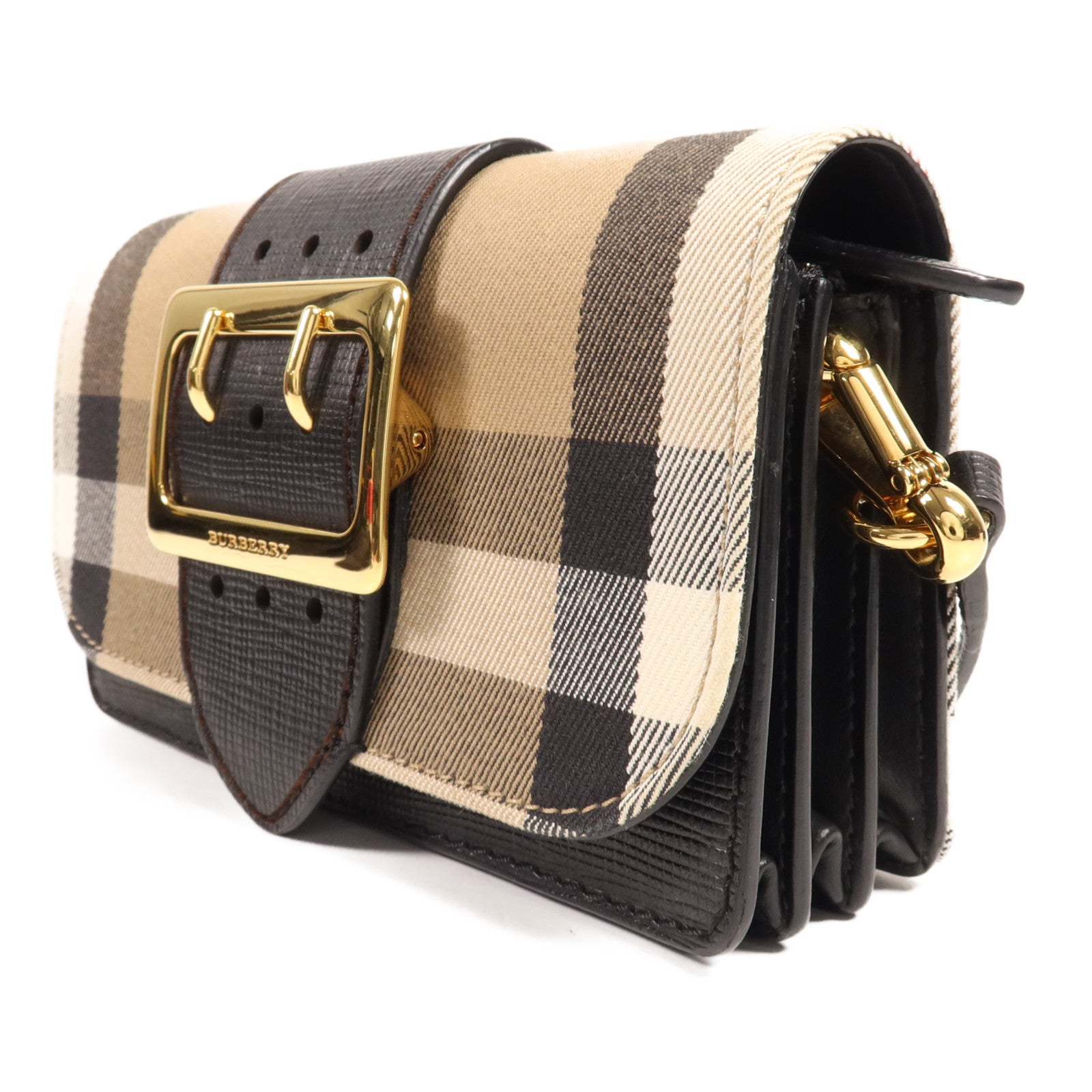 BURBERRY 帆布Shoulder Bag金扣肩背袋