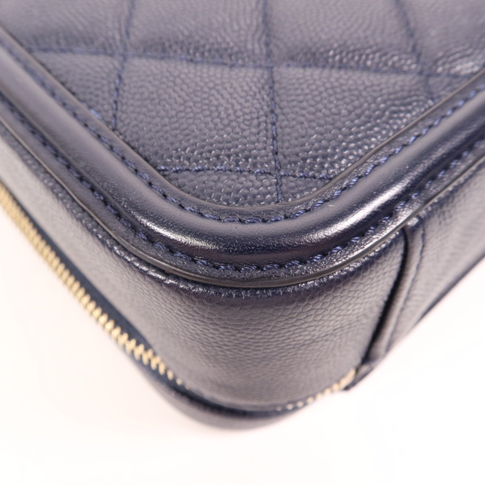 CHANEL 【激減優惠】牛皮皮革Vanity Case金扣手挽肩背兩用袋