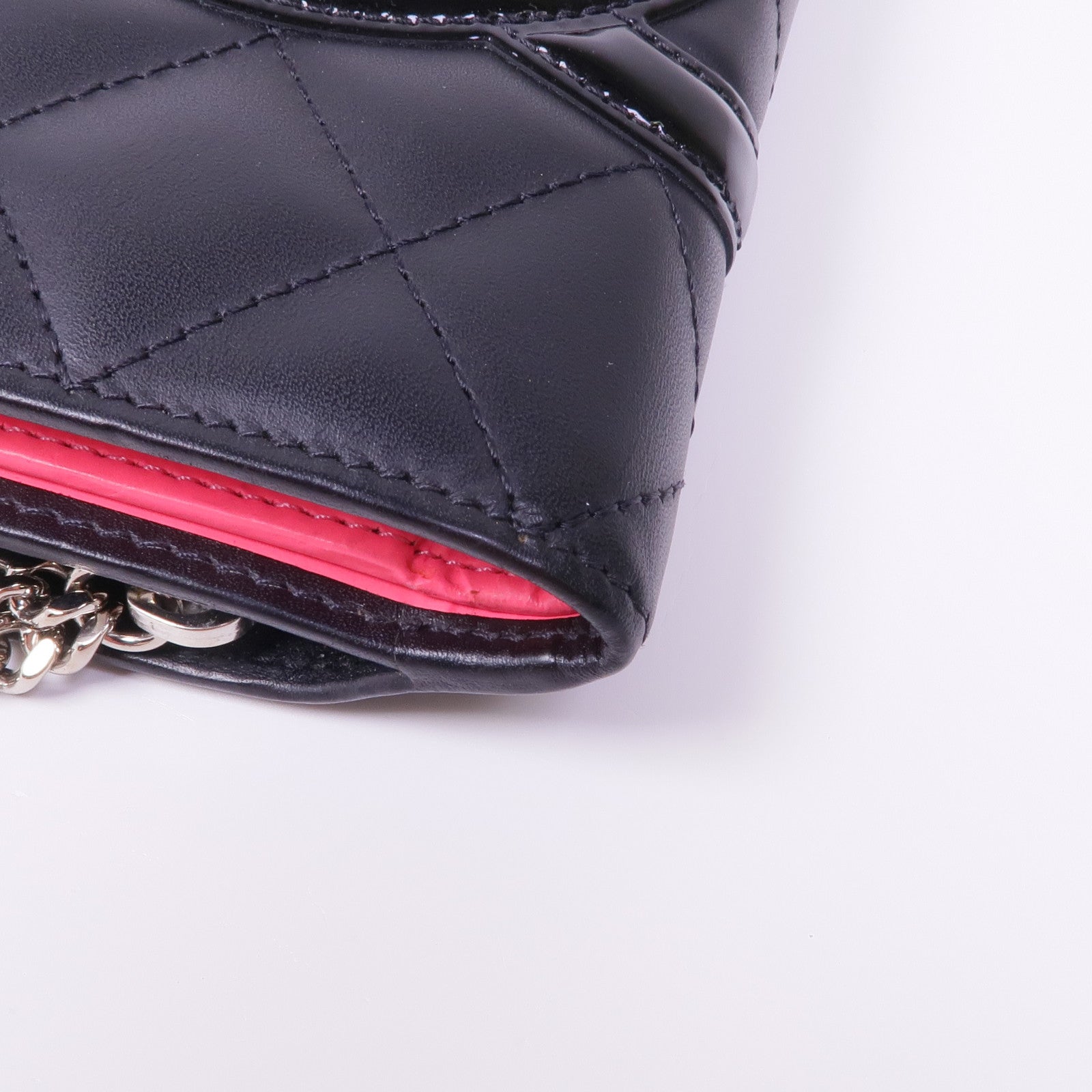 CHANEL 牛皮皮革Cambon Wallet銀扣錢包