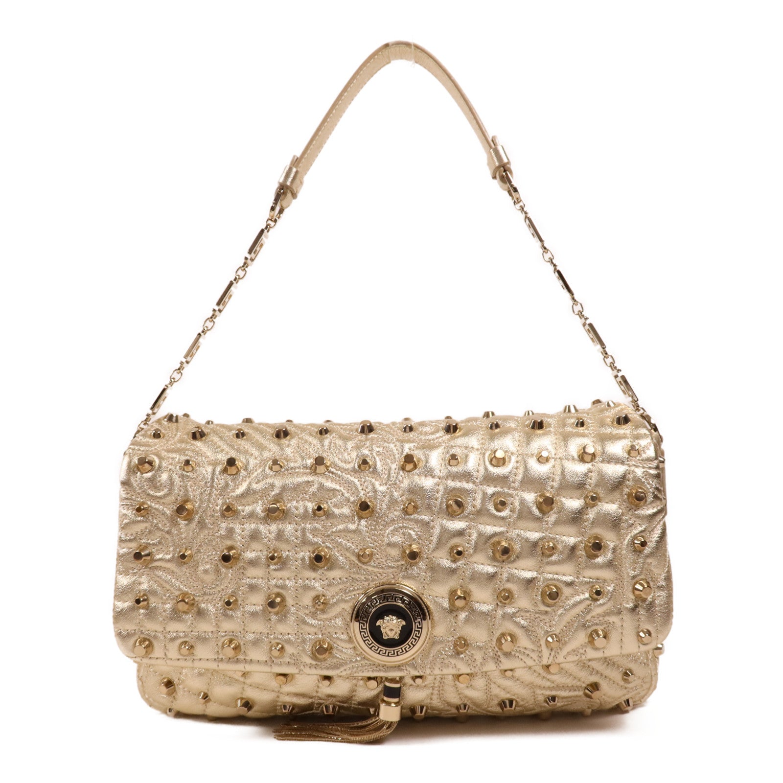 VERSACE 牛皮皮革Shoulder Bag金扣肩背袋