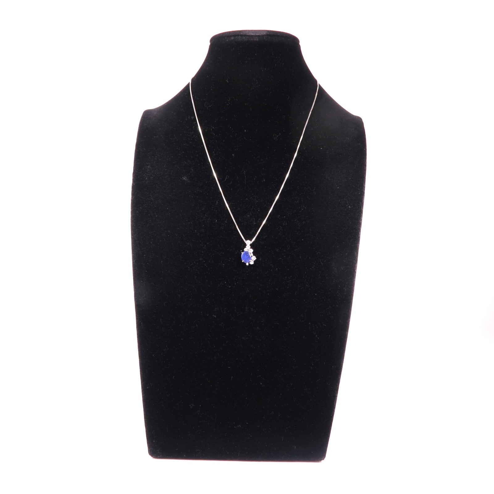 JEWELRY Black Opal/Diamond Necklace 18K White Gold
