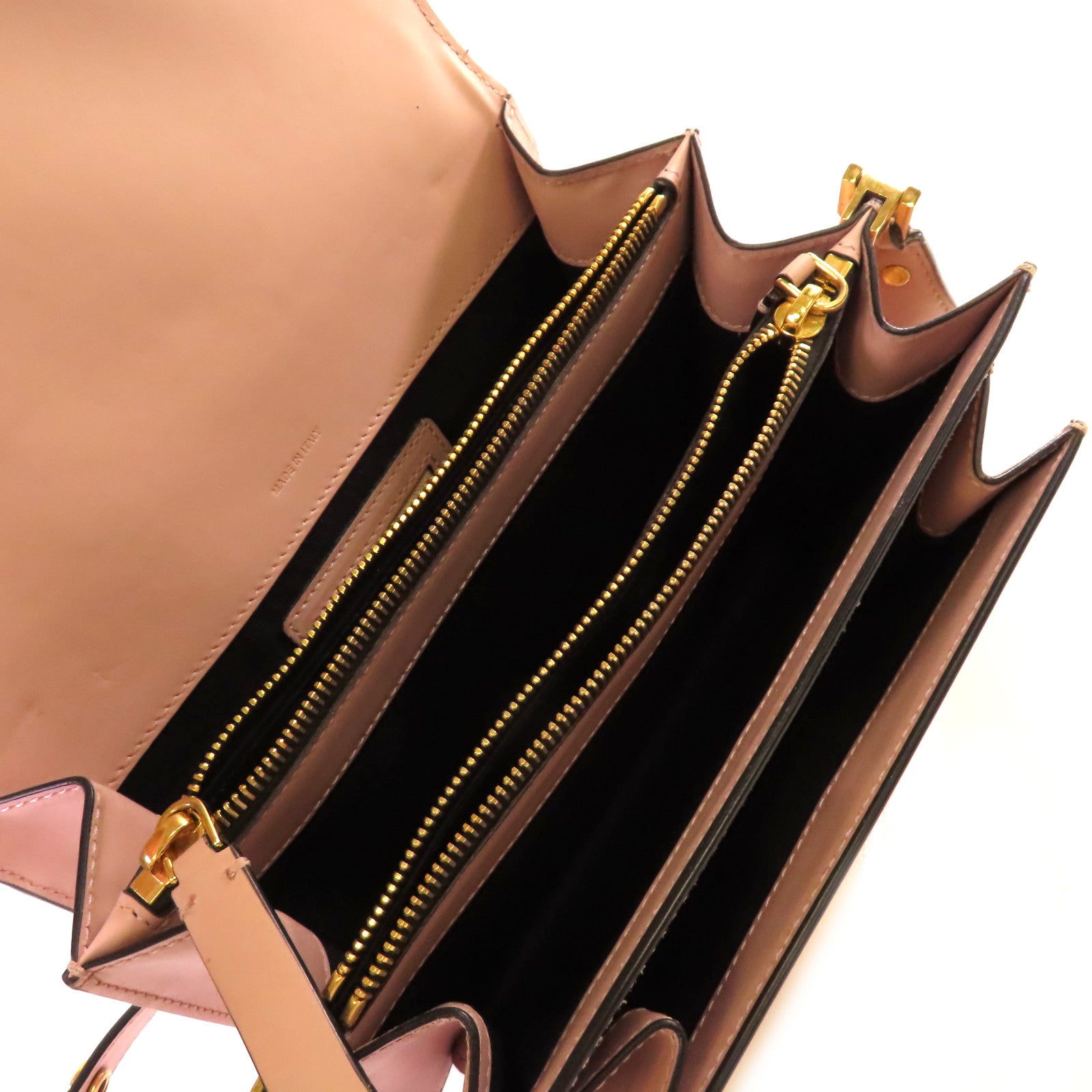 MARNI 牛皮皮革Shoulder Bag金扣肩背袋粉紅色