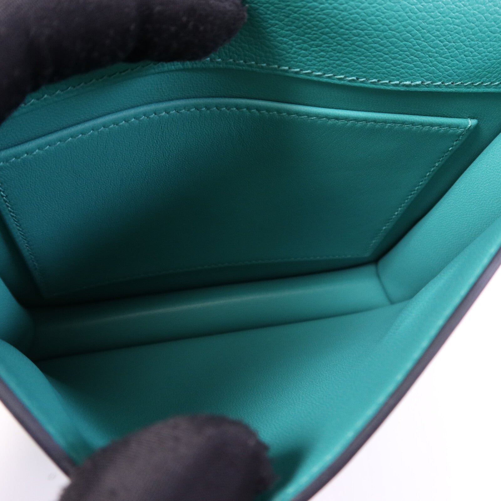 HERMES 【激減優惠】Evercolor皮革Twins銀扣肩背袋Rose Azalee/Menthe