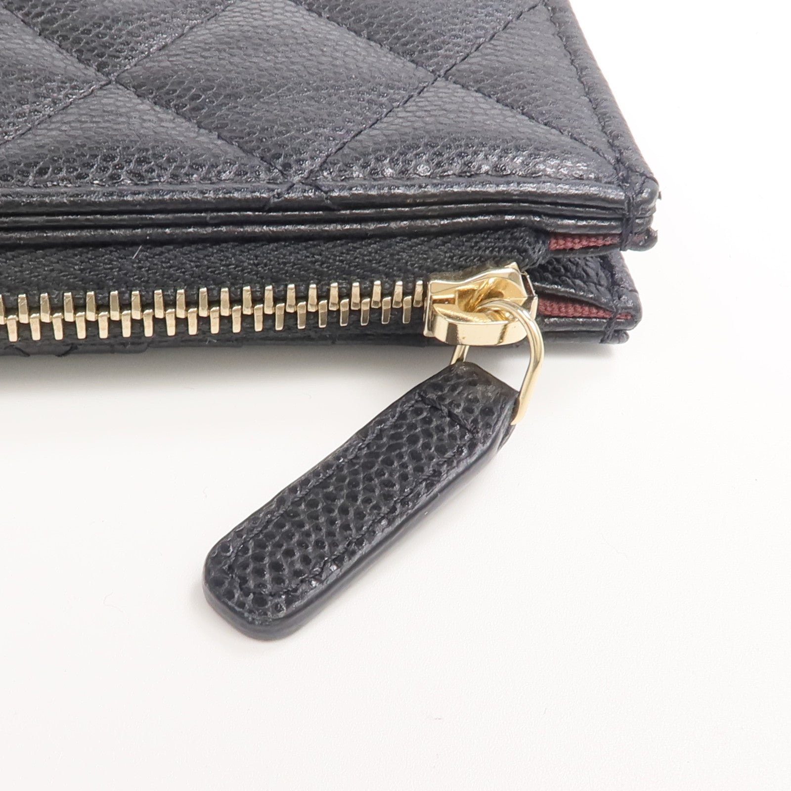 CHANEL 牛皮皮革Classic Zipped Card Holder金扣卡片套