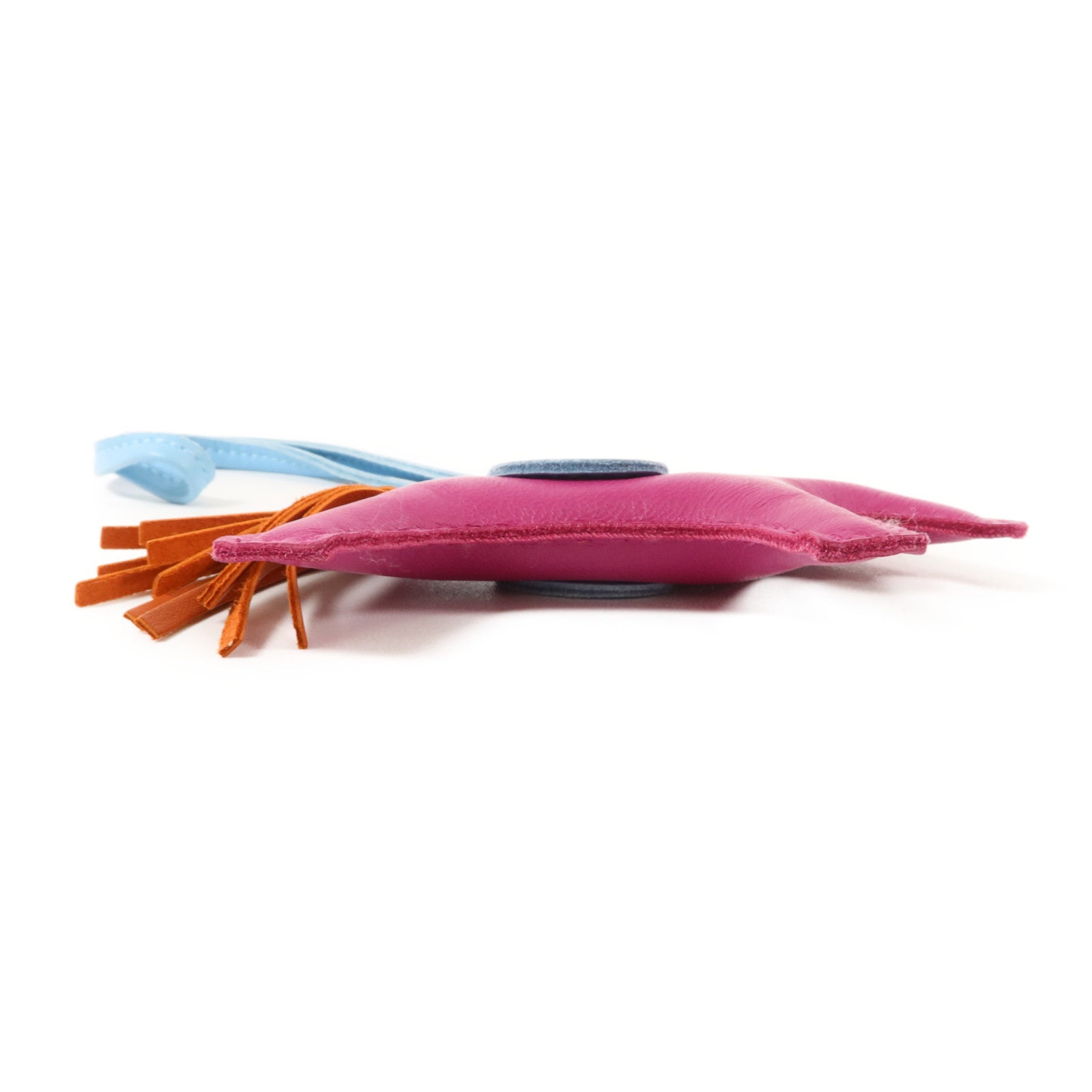 HERMES Milo皮革Rodeo PM掛飾Rose Purple/Celeste/Cornaline