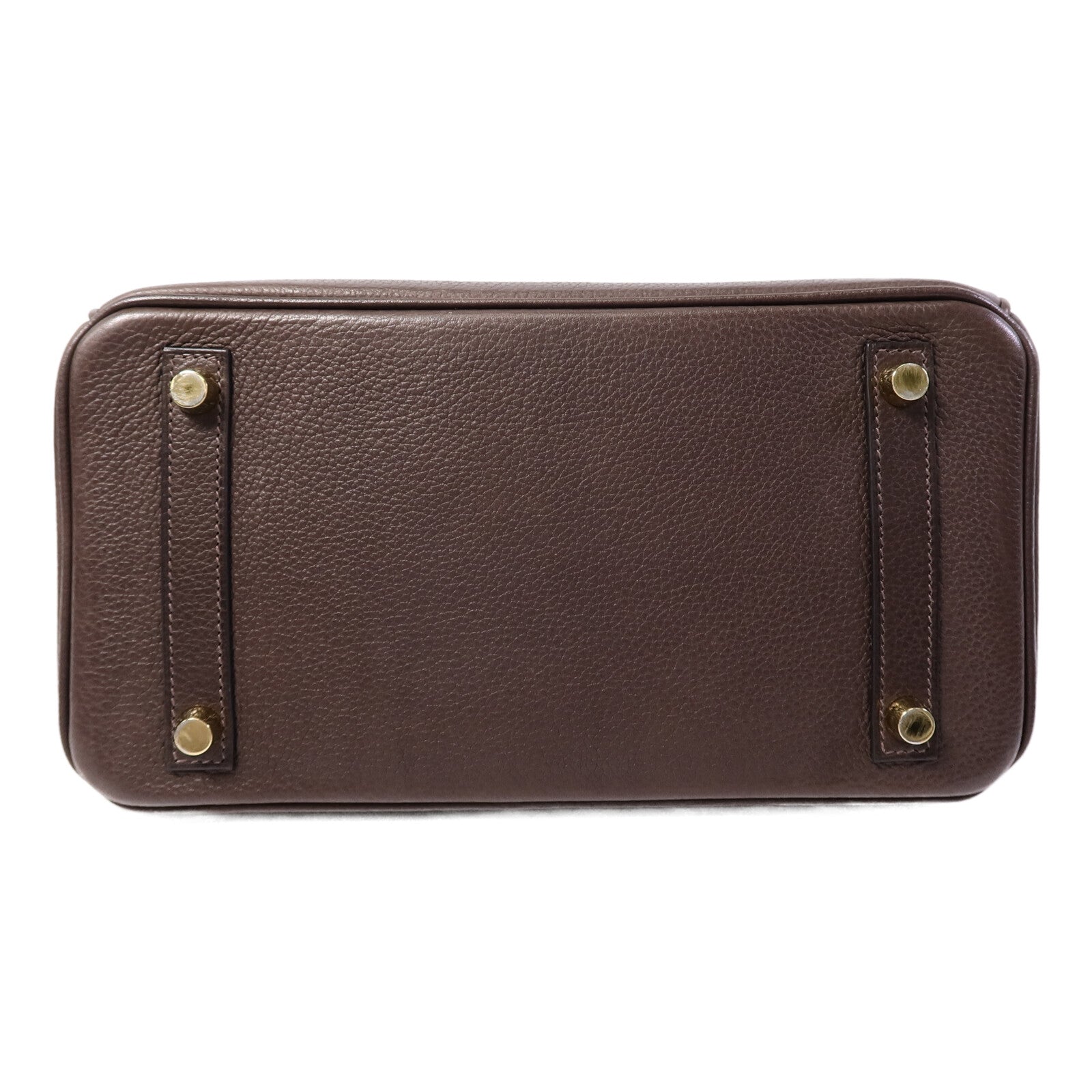 HERMES Barenia皮革Birkin 25手挽袋Ebene