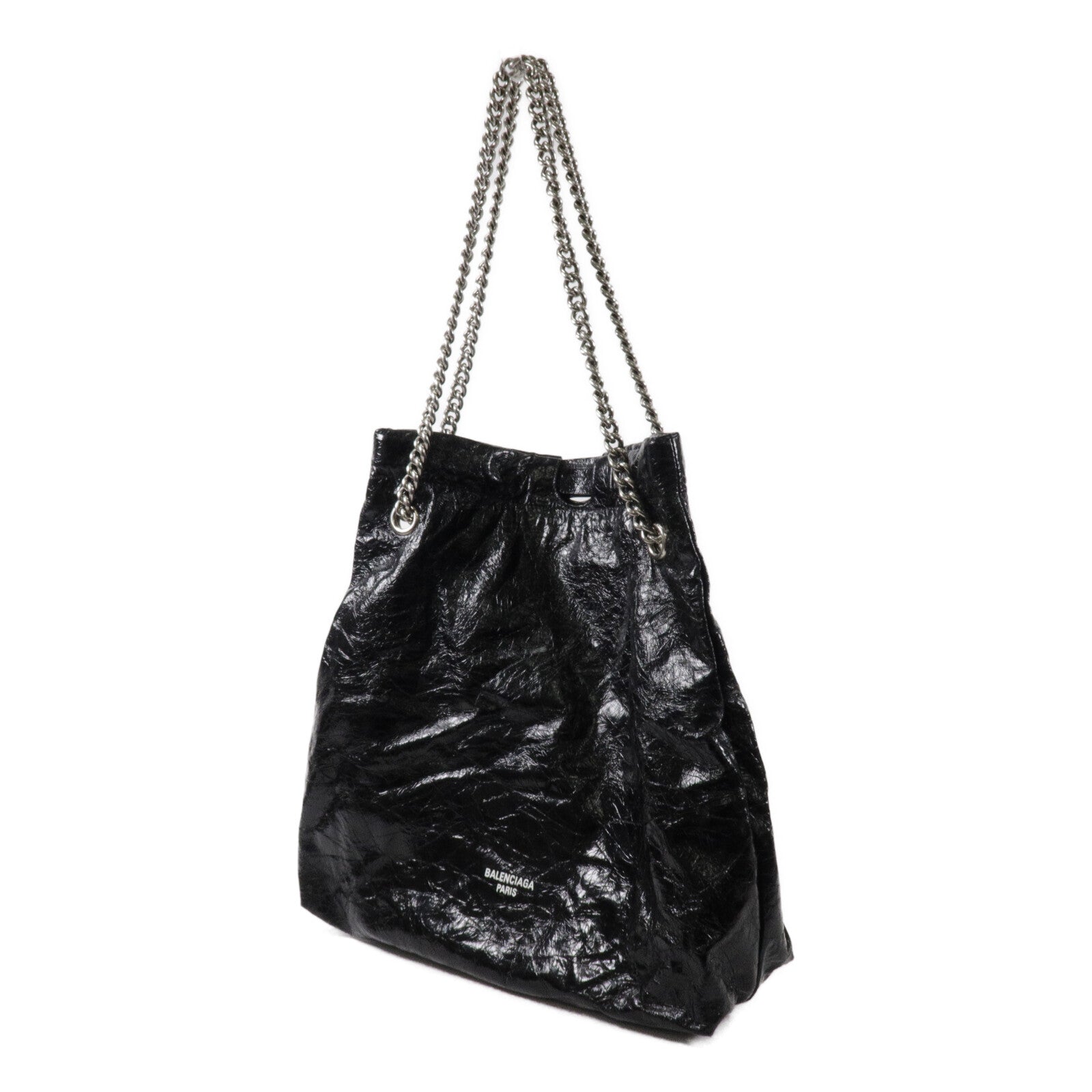 BALENCIAGA 牛皮皮革Crush Meduim鏈帶肩背袋