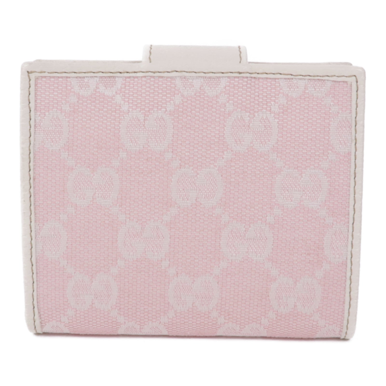 GUCCI 帆布/皮革Wallet銀扣錢包