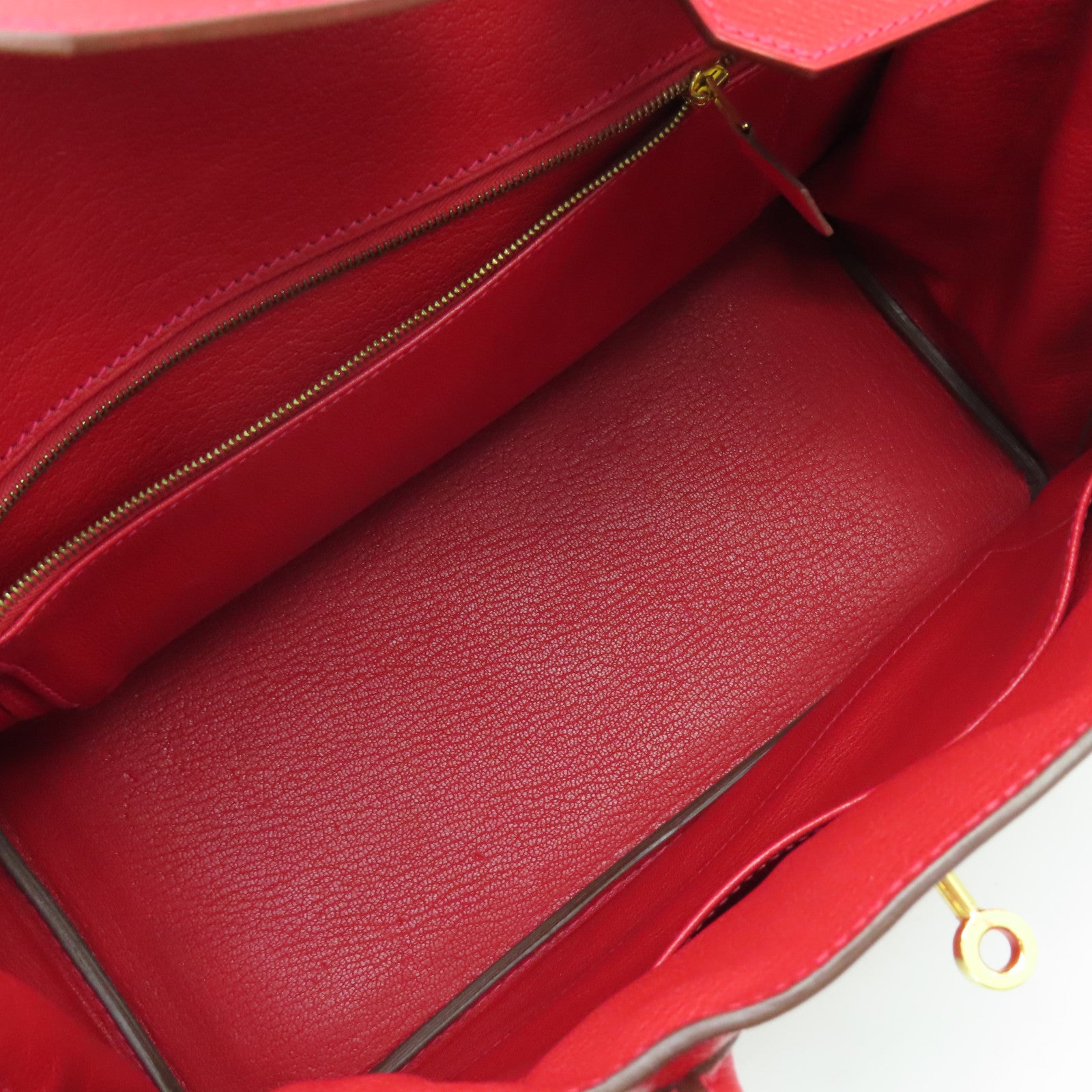 HERMES 【激減優惠】Epsom皮革Birkin 30金扣手挽袋國旗紅