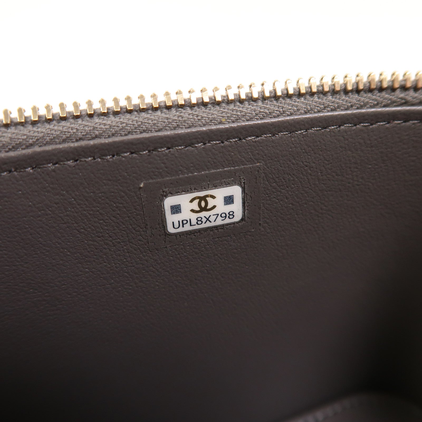 CHANEL 羊皮皮革Vanity Case金扣鏈帶手挽肩背兩用袋