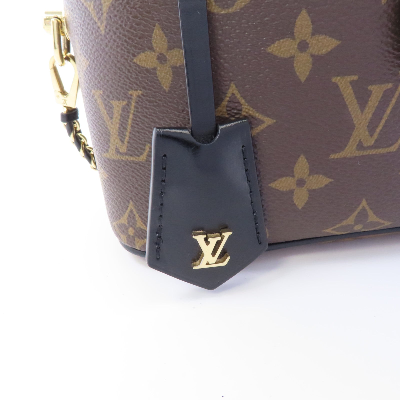 LOUIS VUITTON Monogram Vanity PM金扣手挽肩背兩用袋啡色