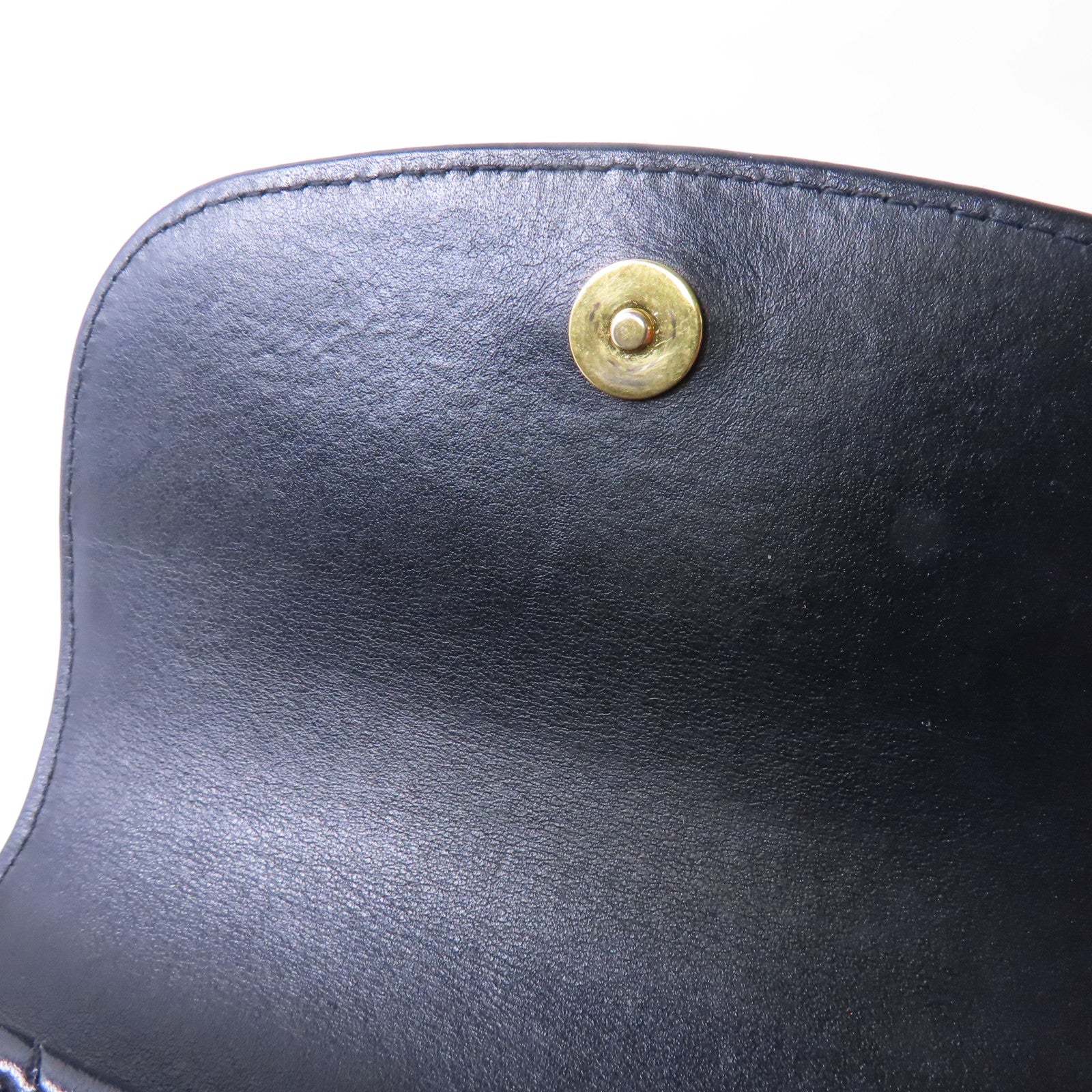CHANEL 菱格羊皮皮革Chain Shoulder金扣鏈帶肩背袋黑色