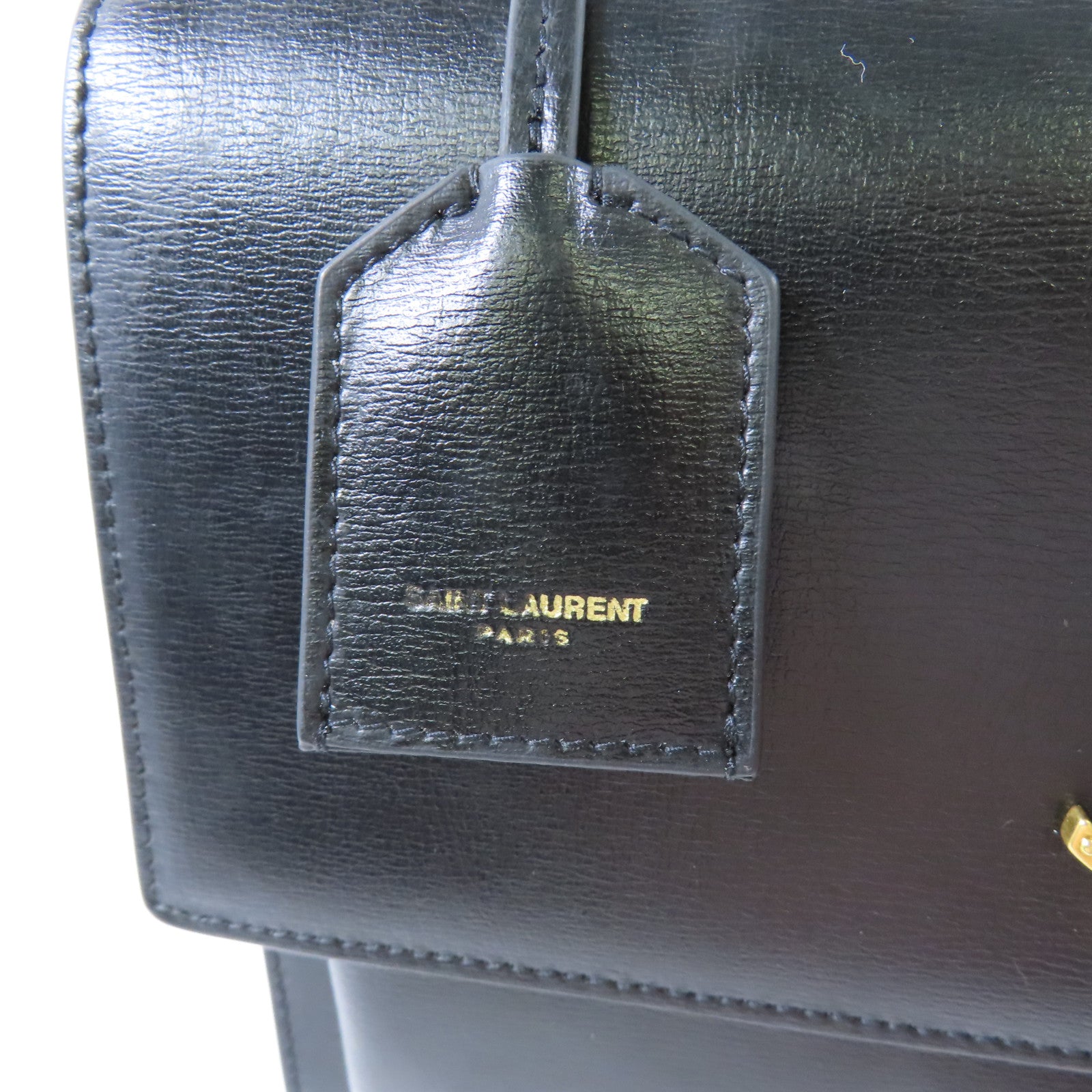 SAINT LAURENT 牛皮皮革Shoulder Bag金扣鏈帶肩背袋