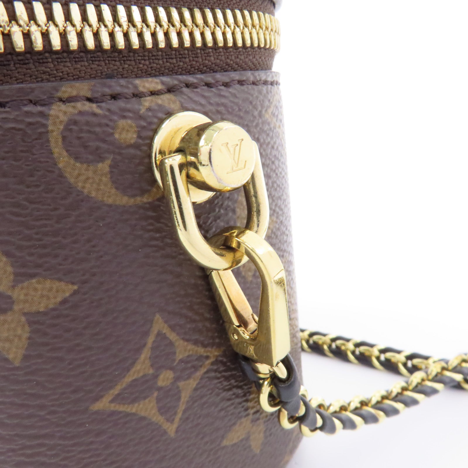 LOUIS VUITTON Monogram Vanity PM金扣手挽肩背兩用袋啡色