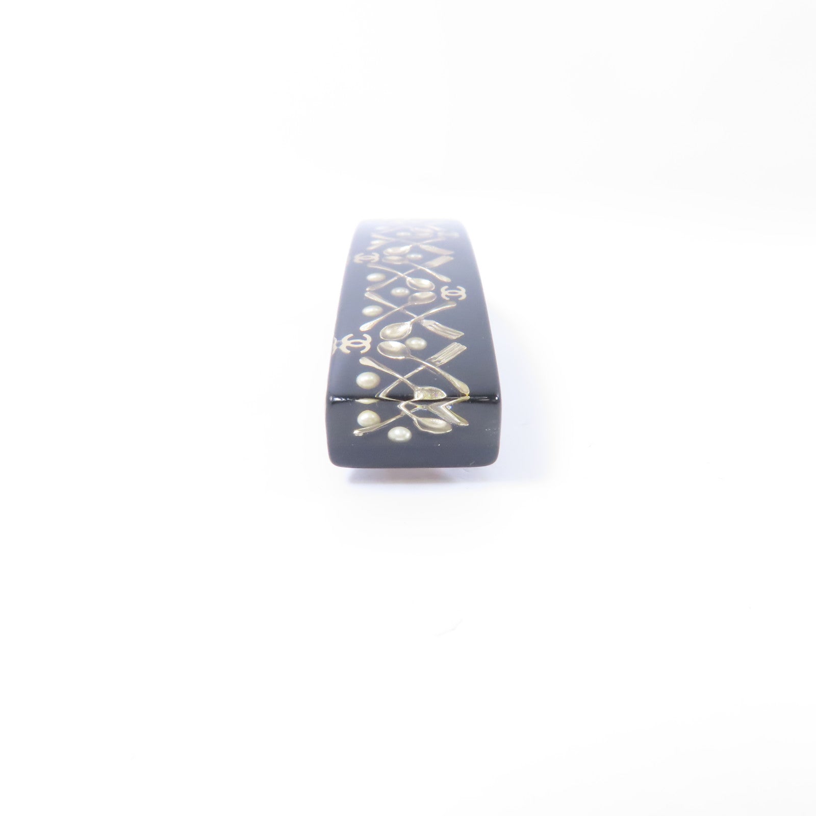 CHANEL PVC Hair Clip髮夾黑色
