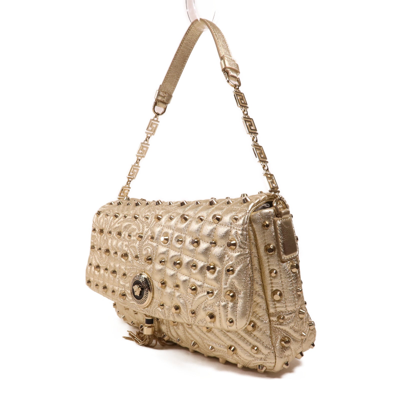 VERSACE 牛皮皮革Shoulder Bag金扣肩背袋