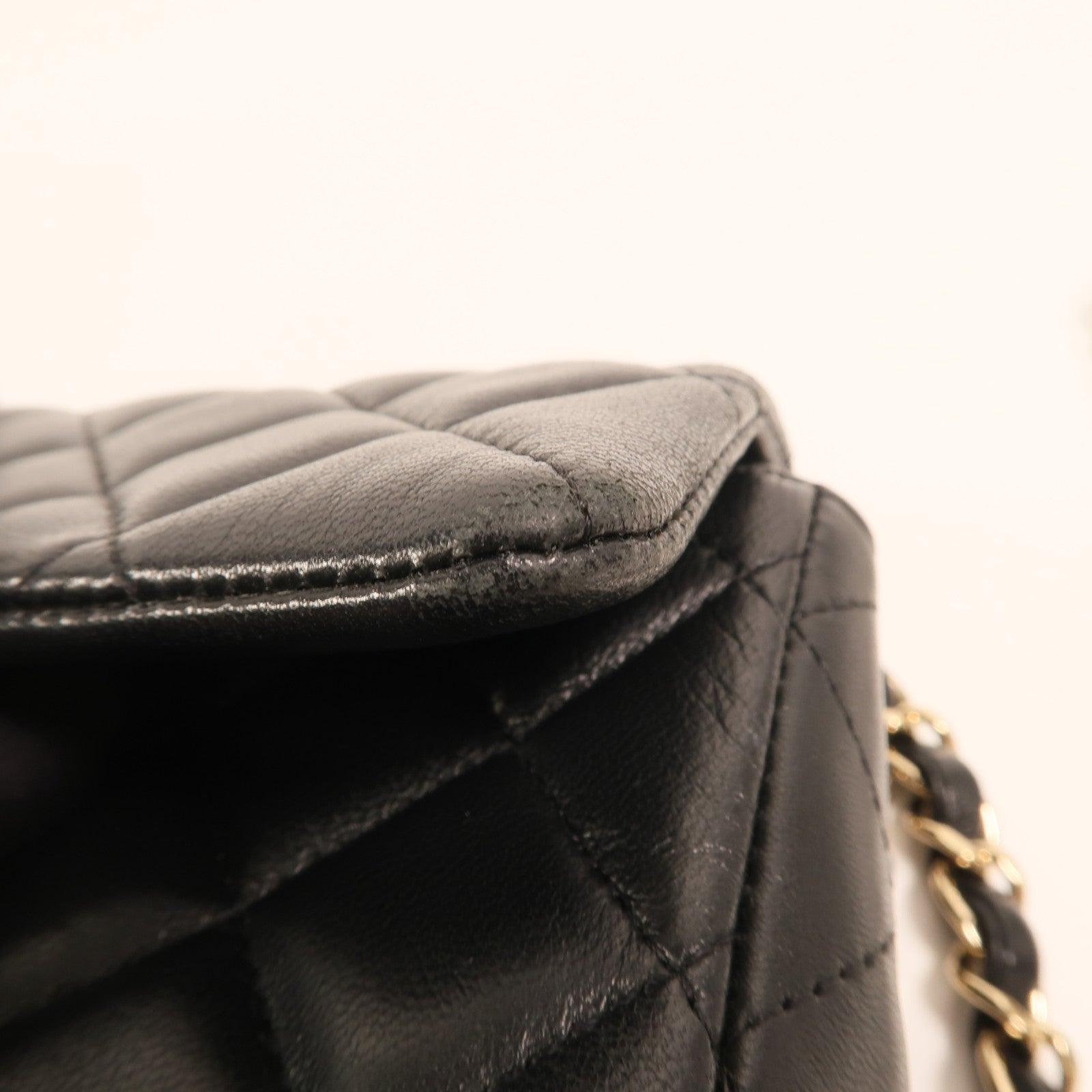 CHANEL 羊皮皮革Classic 20金扣鏈帶肩背袋