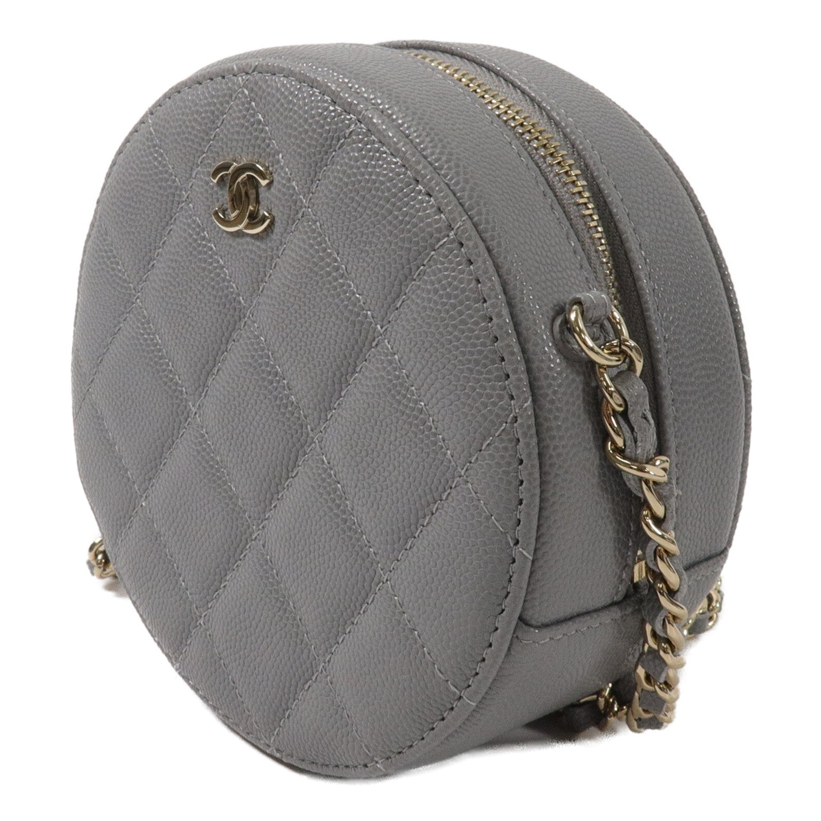 CHANEL 牛皮皮革Round Clutch With Chain鏈帶肩背袋