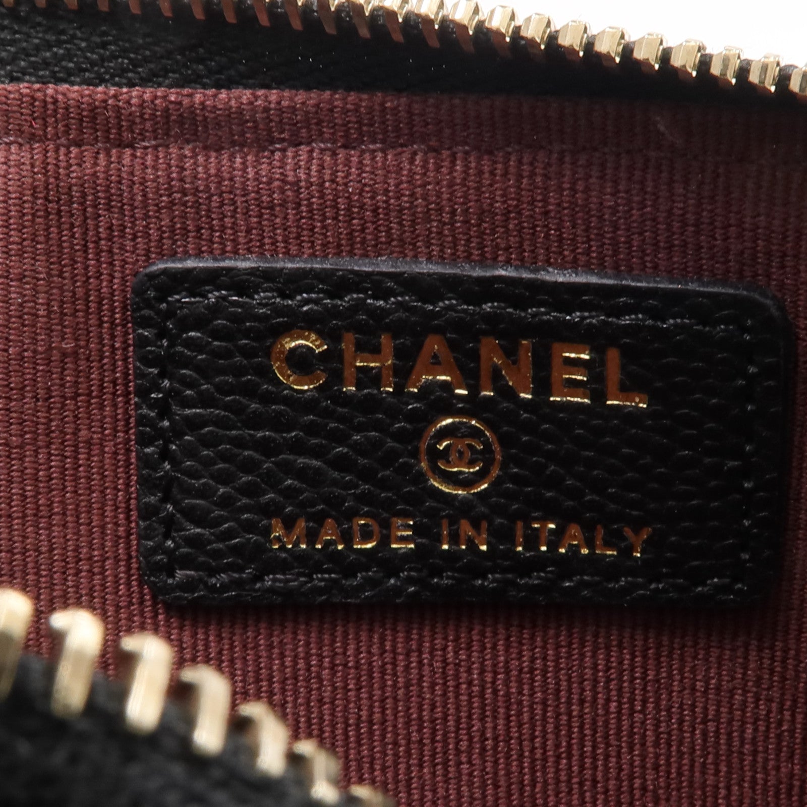 CHANEL 牛皮皮革Classic Zipped Card Holder金扣卡片套