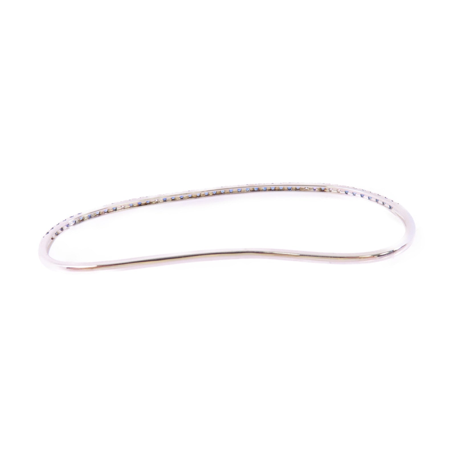 JEWELRY 18K白金/1.27ct藍寶石Hand Bangle手鐲