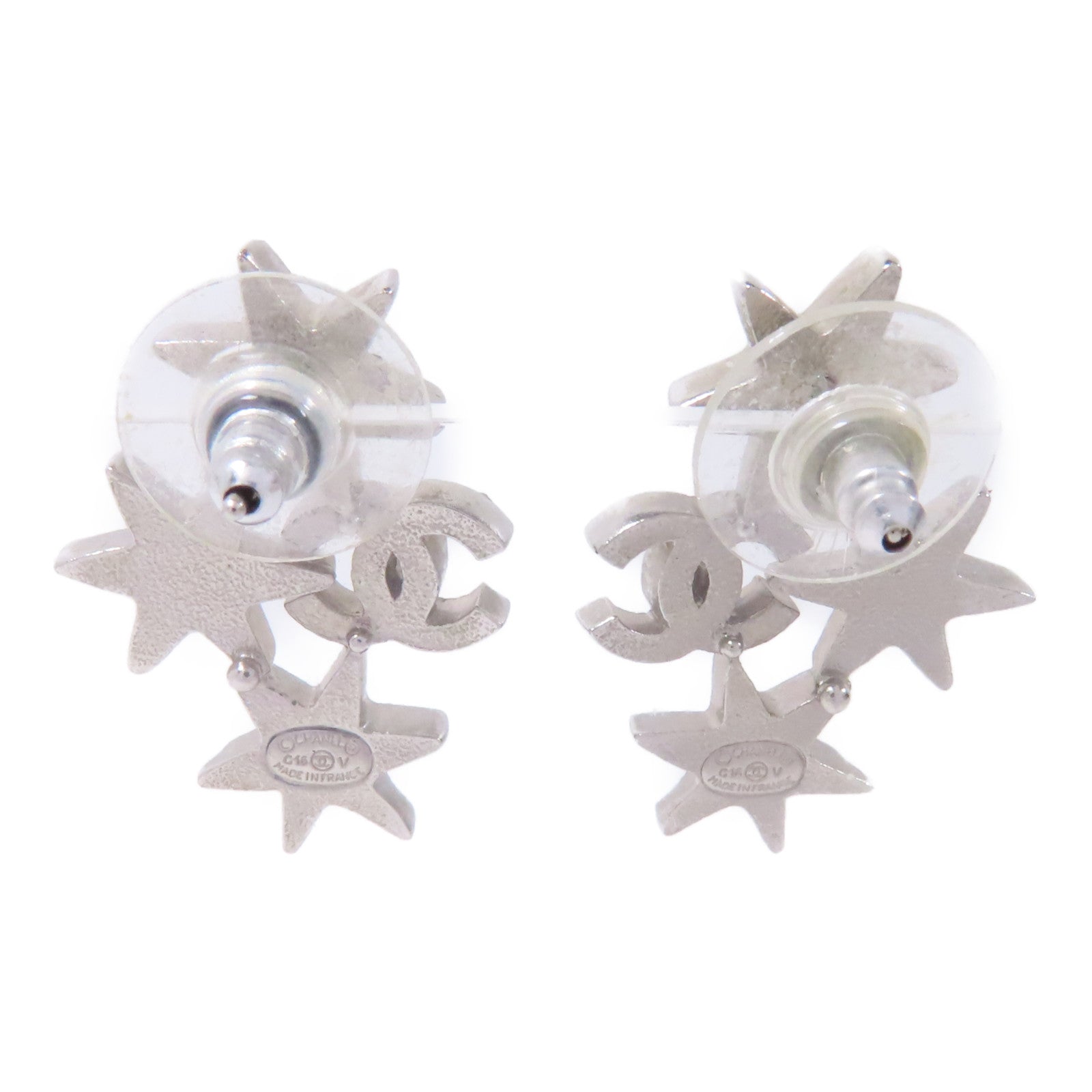 CHANEL 金屬Earrings耳環銀色