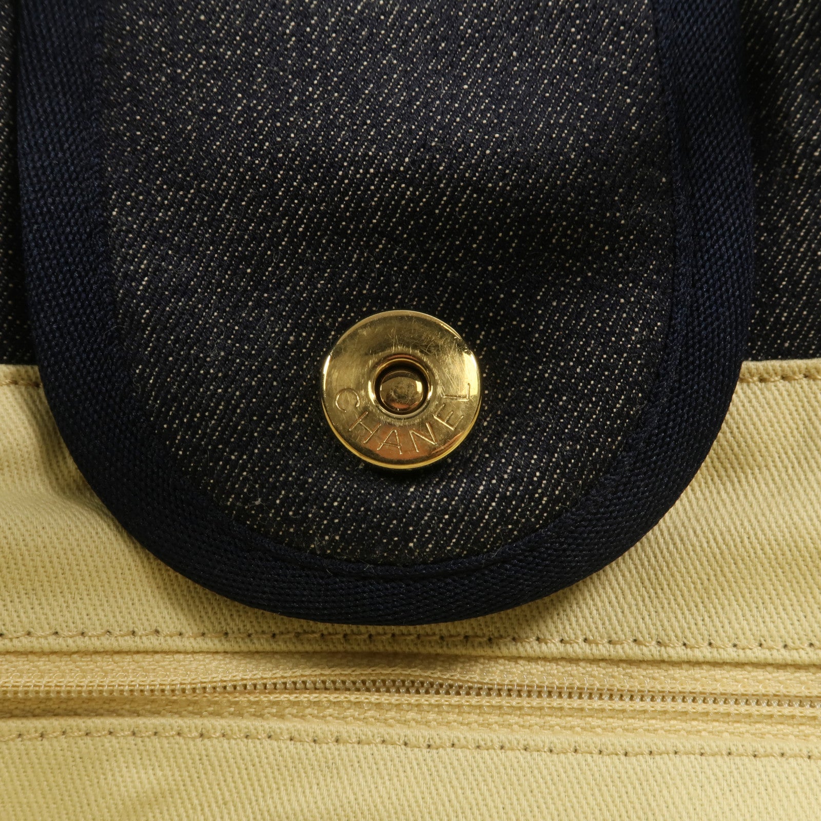 CHANEL 帆布Deauville Tote Bag手挽肩背兩用袋