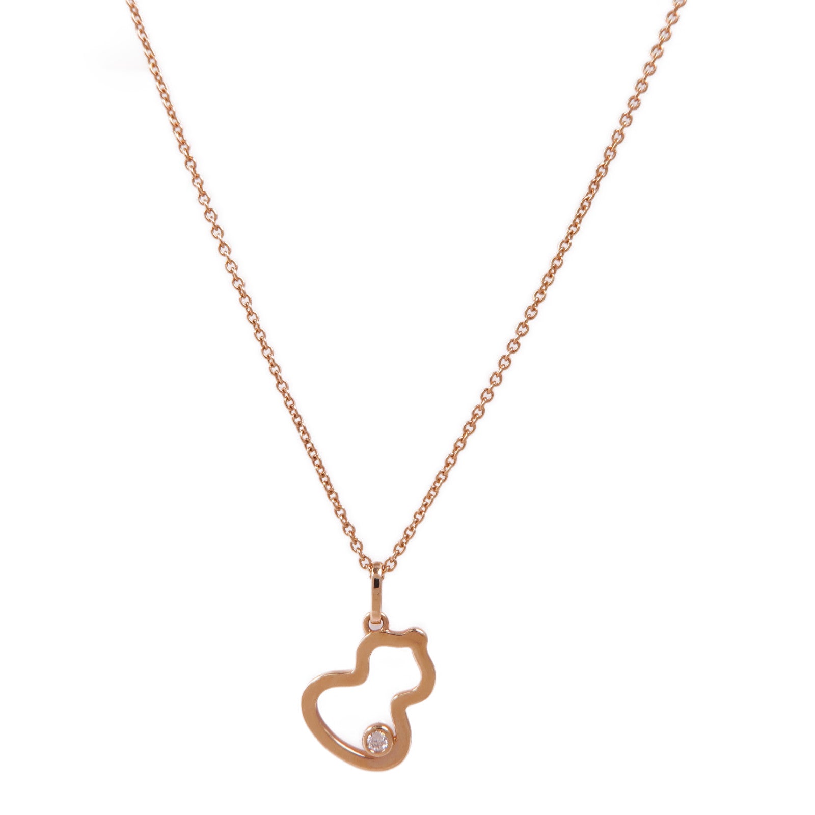 JEWELRY 18K玫瑰金Qeelin Diamond Necklace鑽石項鍊