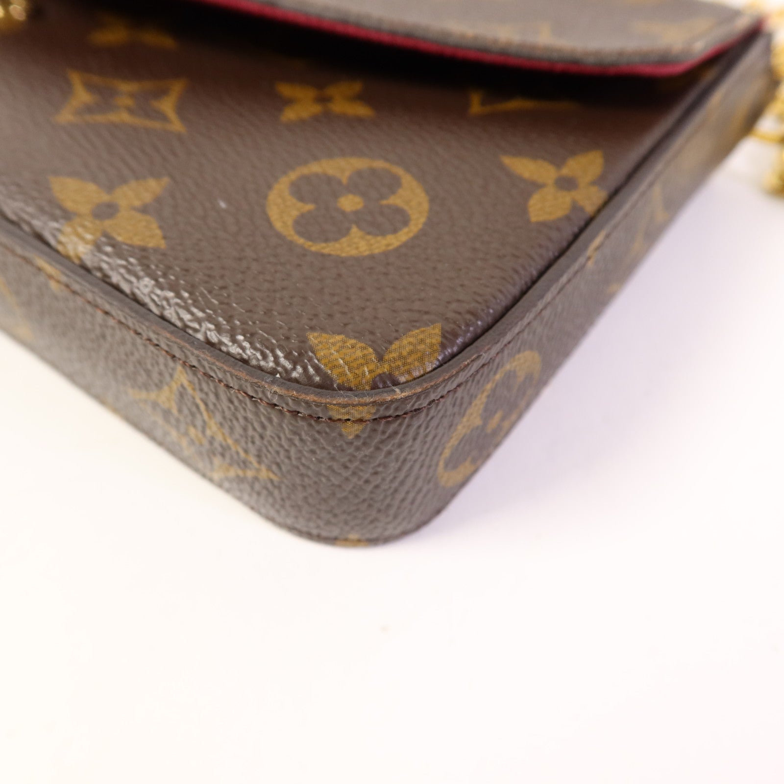 LOUIS VUITTON Monogram Pochette Felicie金扣鏈帶肩背袋
