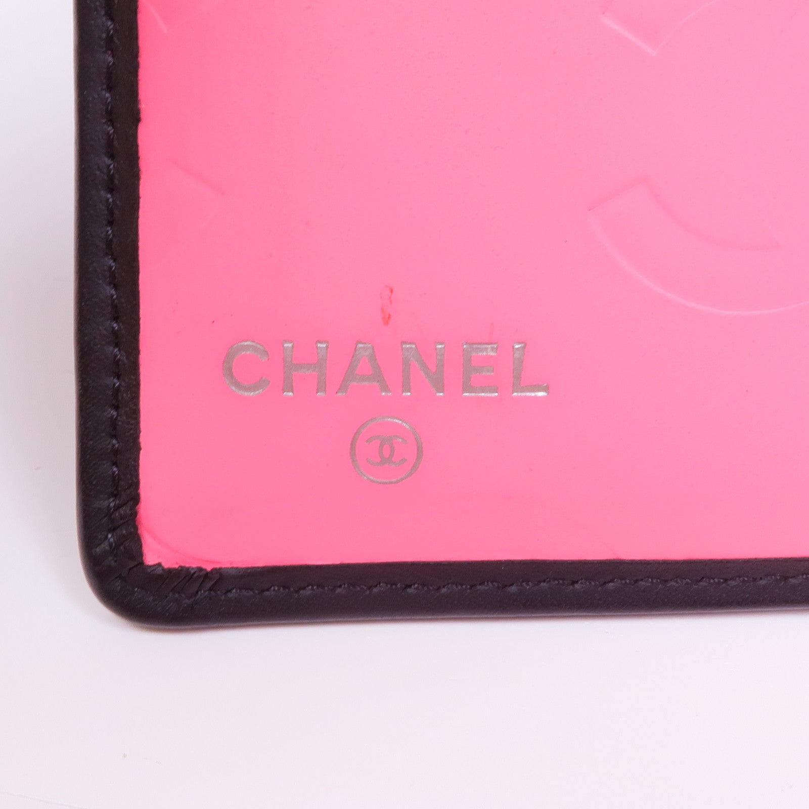 CHANEL 牛皮皮革Cambon Wallet銀扣錢包