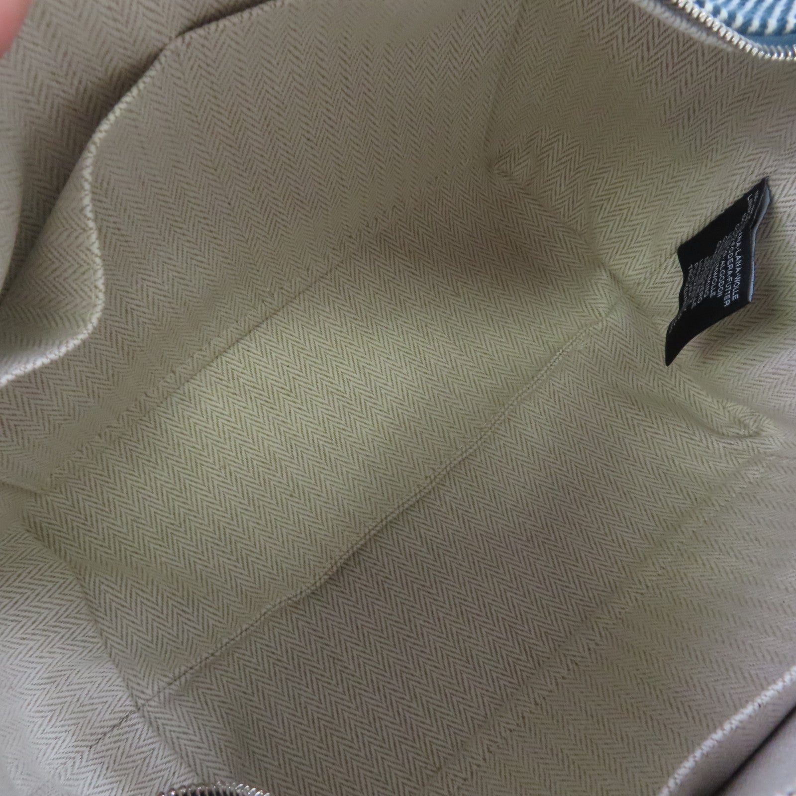 HERMES Abysse Natte帆布Bride A Brac Small Hand Bag銀扣手挽袋藍色/綠色