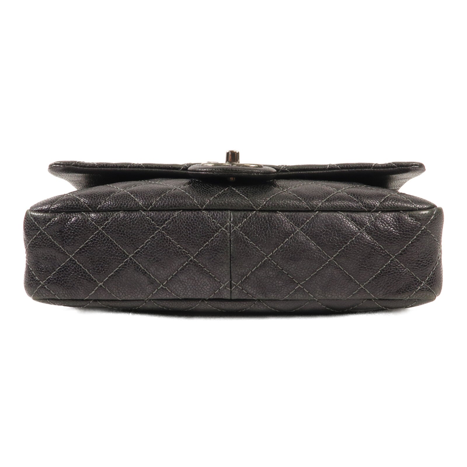 CHANEL 牛皮皮革Shoulder Bag銀扣鏈帶肩背袋