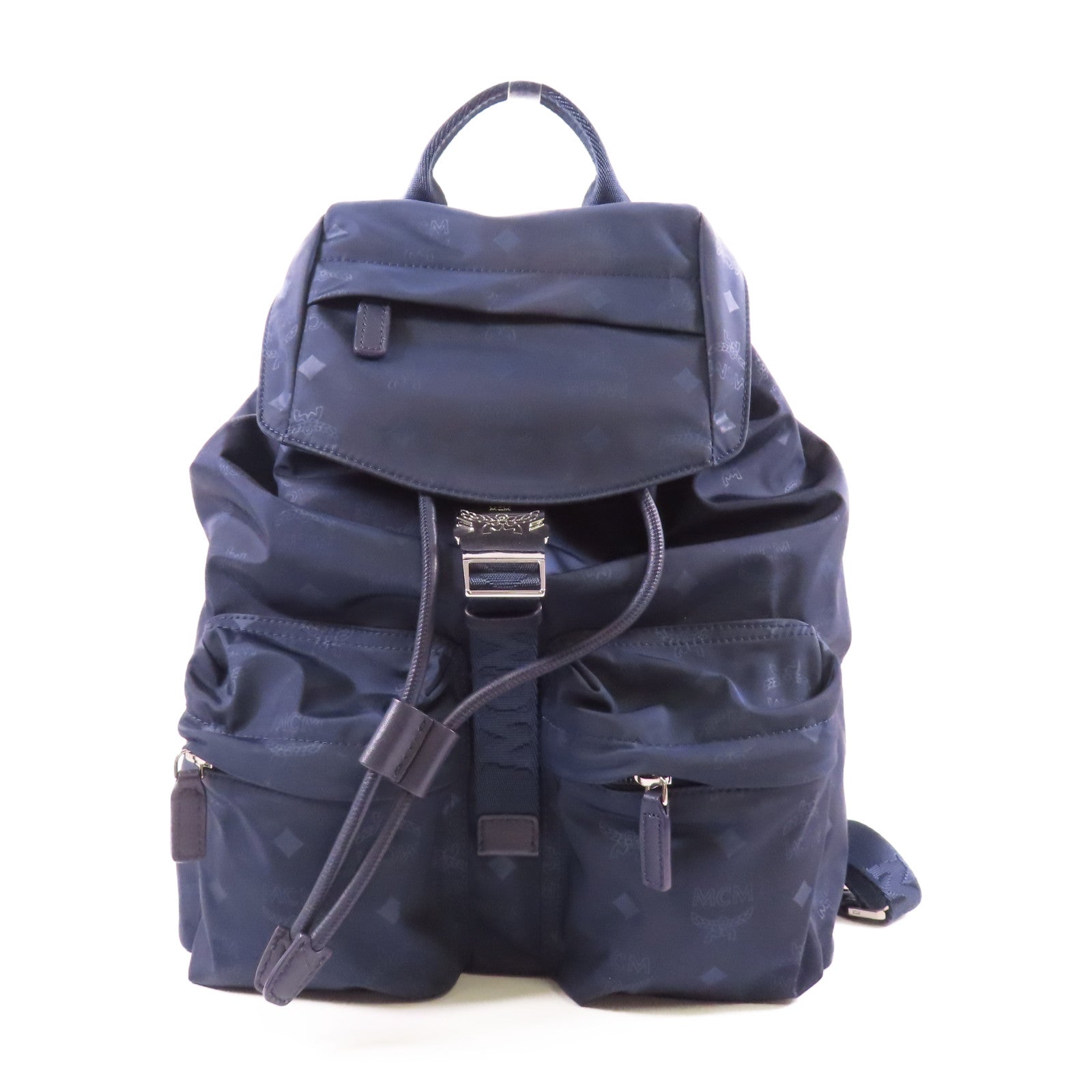 MCM 尼龍Backpack銀扣背包