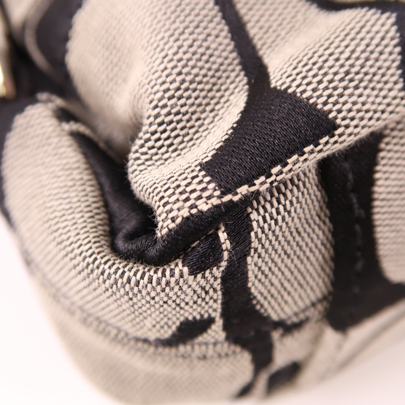 COACH 帆布Shoulder Bag銀扣肩背袋