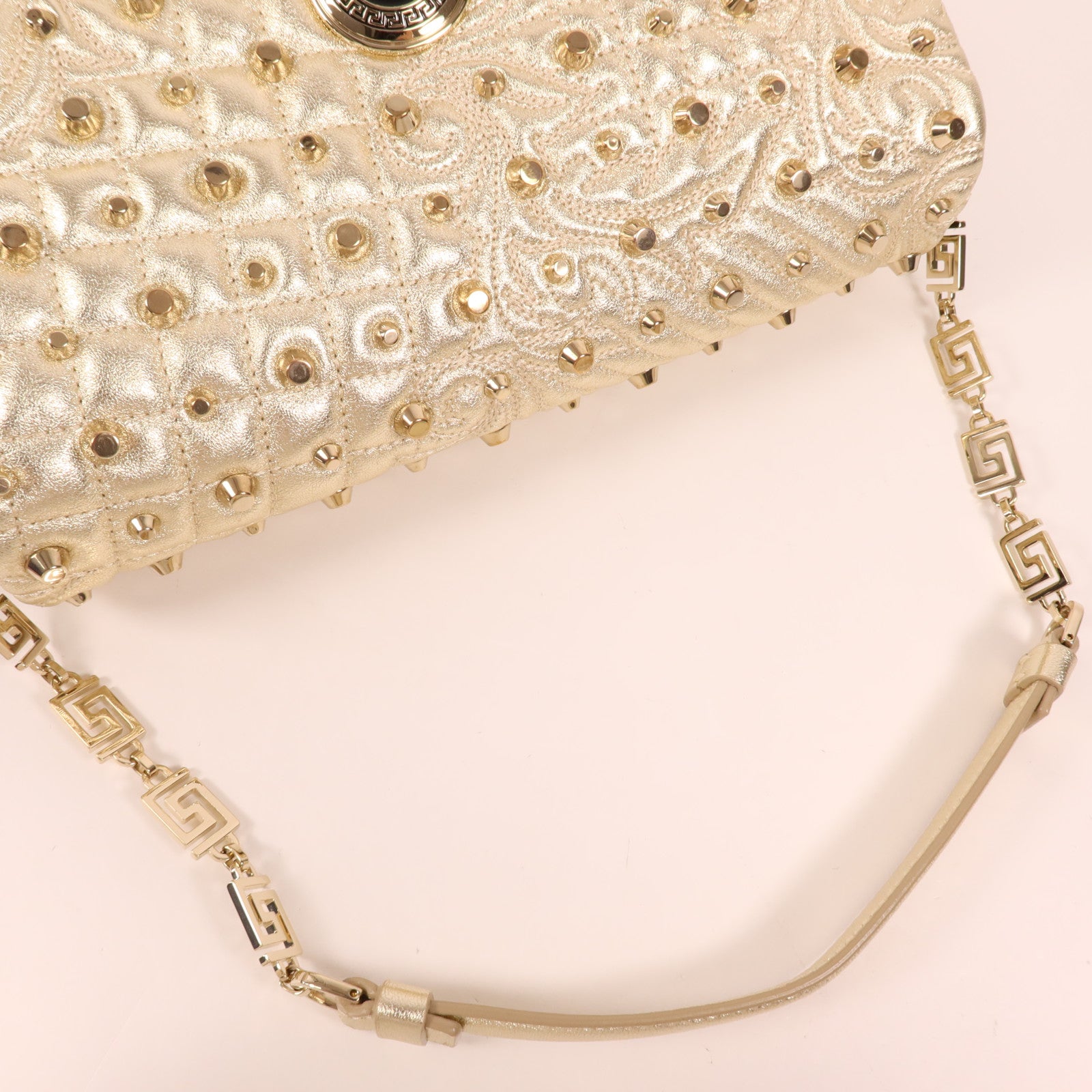 VERSACE 牛皮皮革Shoulder Bag金扣肩背袋