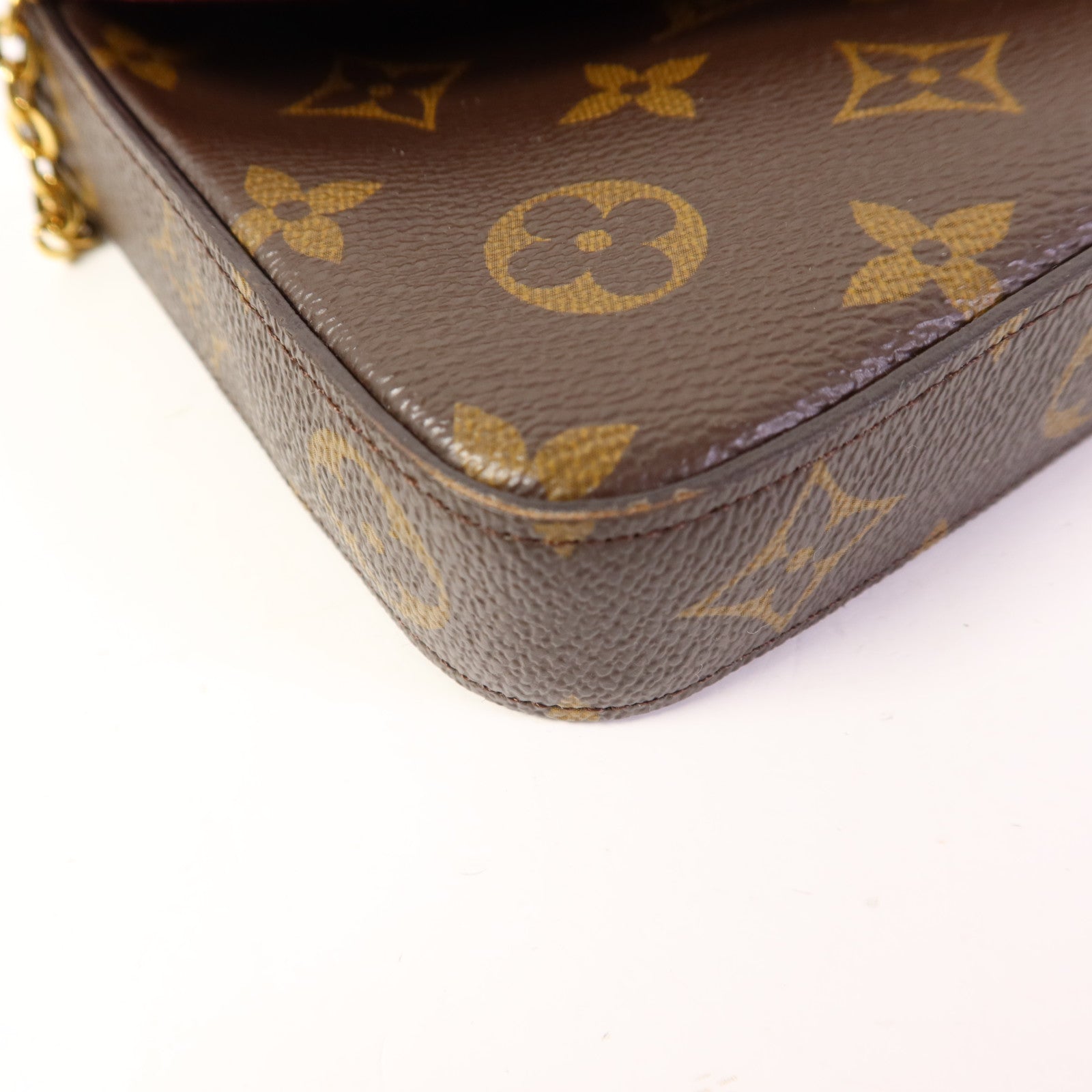 LOUIS VUITTON Monogram Pochette Felicie金扣鏈帶肩背袋