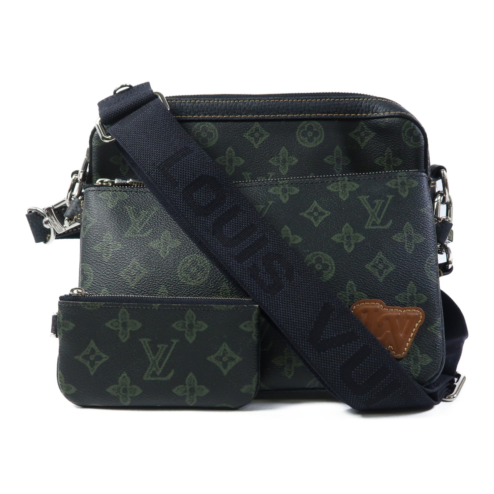 LOUIS VUITTON Monogram Trio Messenger銀扣肩背袋