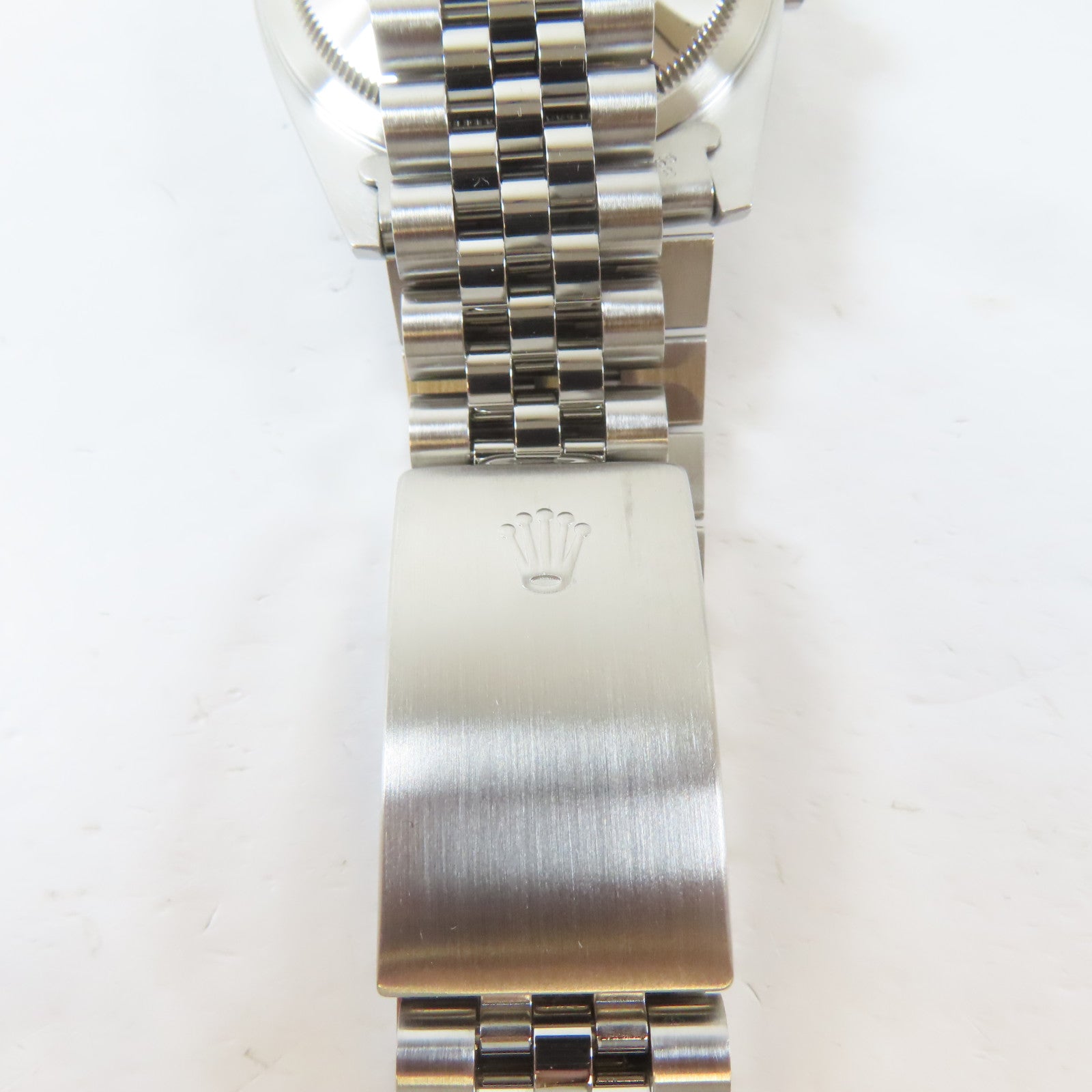 ROLEX Datejust 18K白金/不鏽鋼手錶自動機芯白色#19.5cm