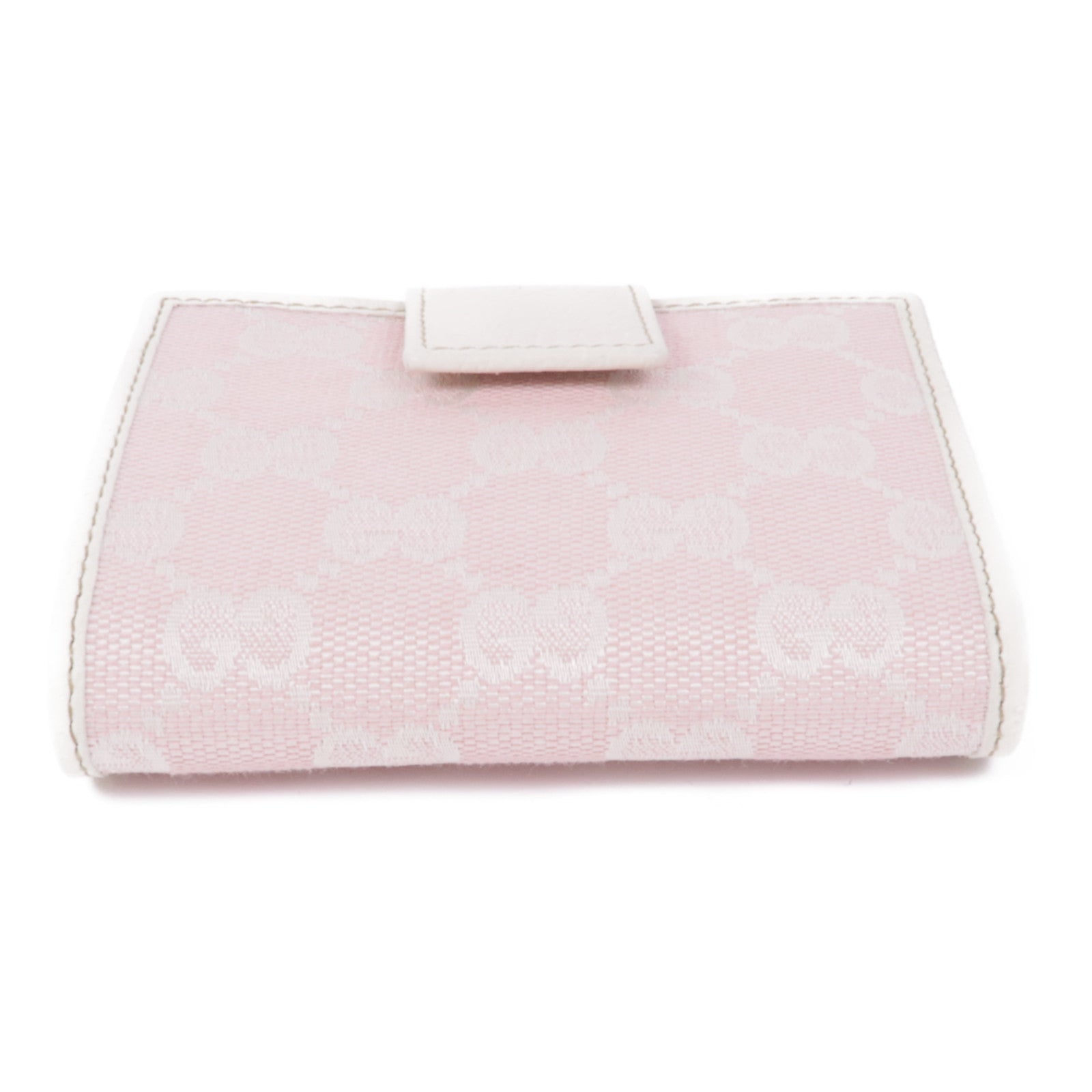 GUCCI 帆布/皮革Wallet銀扣錢包
