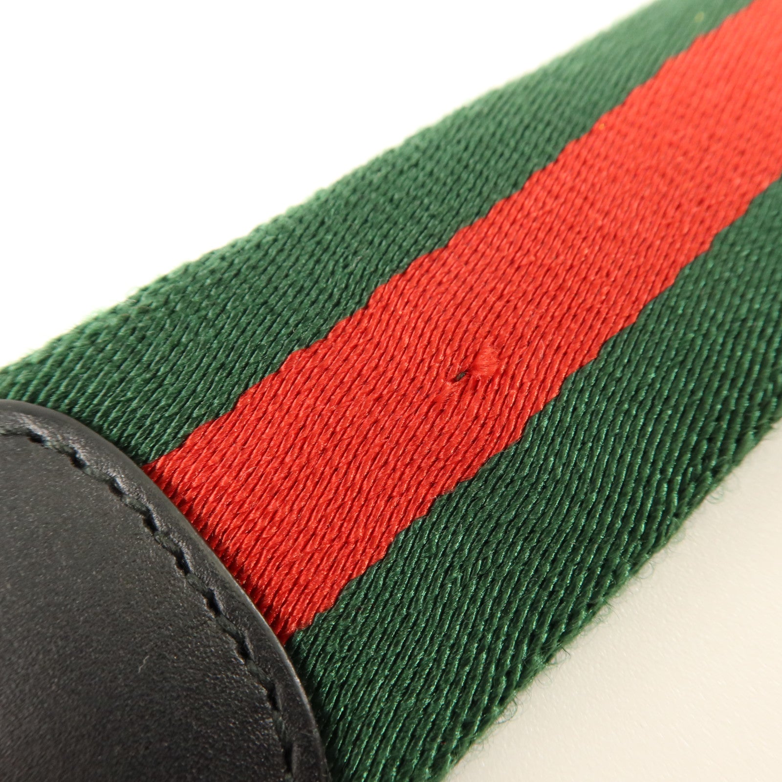 GUCCI 牛皮皮革/帆布GG Buckle Belt 90cm銀扣皮帶
