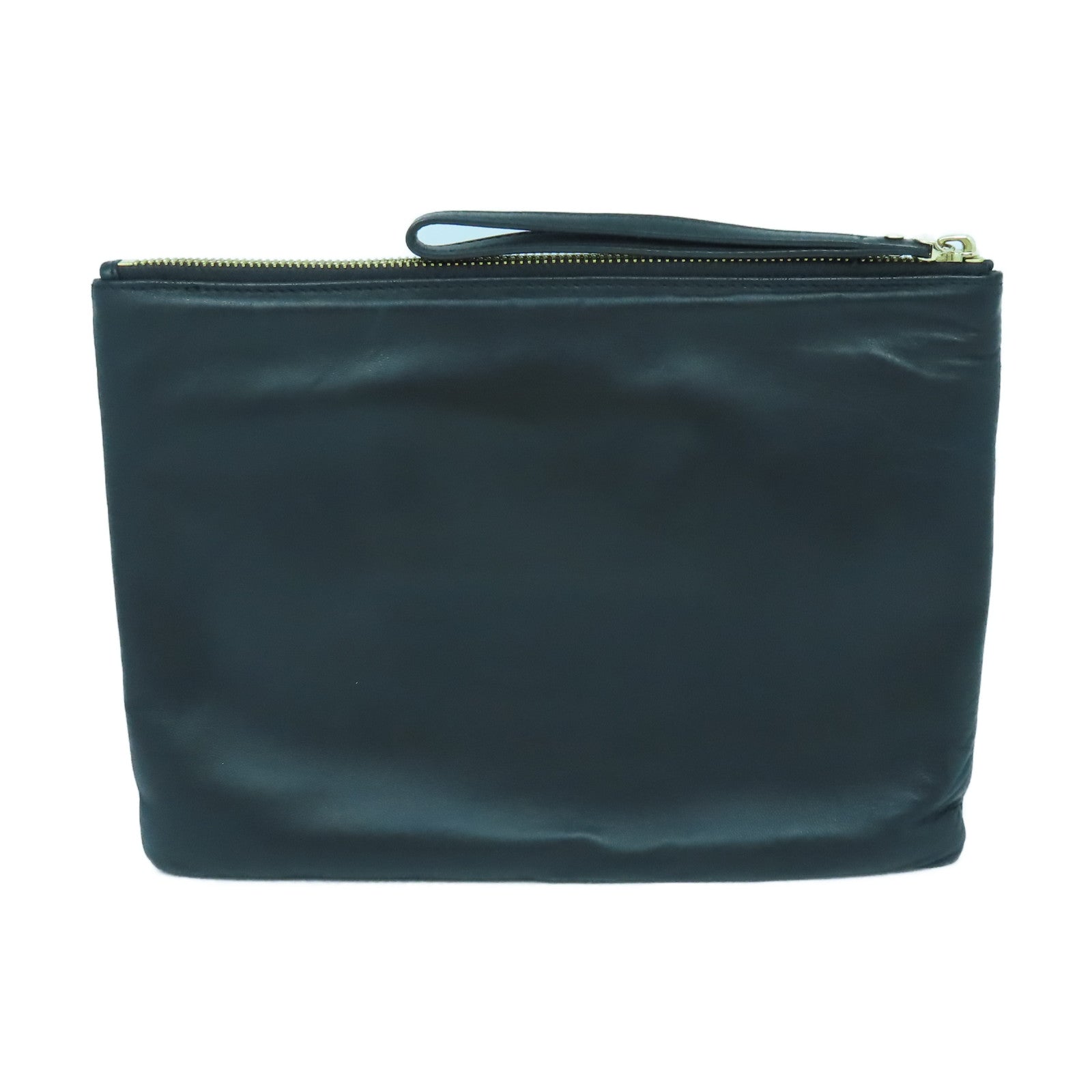 Salvatore Ferragamo 【激減優惠】牛皮皮革Clutch Bag金扣手拿包黑色