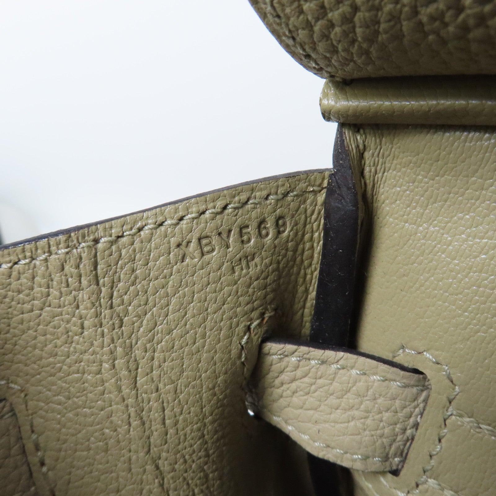 HERMES Togo皮革Birkin 30銀扣手挽袋Trench風衣灰色