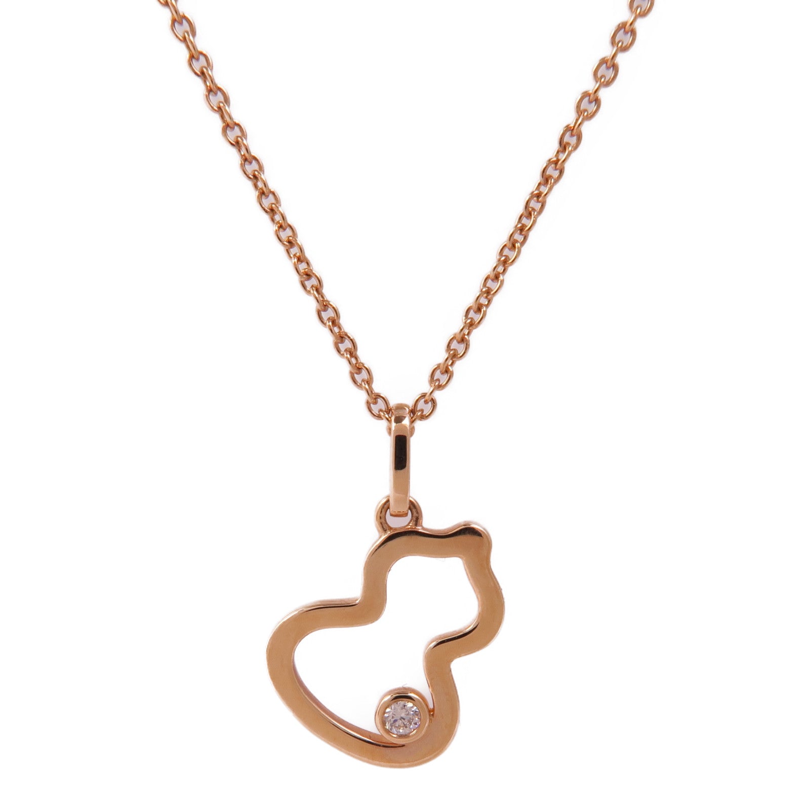 JEWELRY 18K玫瑰金Qeelin Diamond Necklace鑽石項鍊