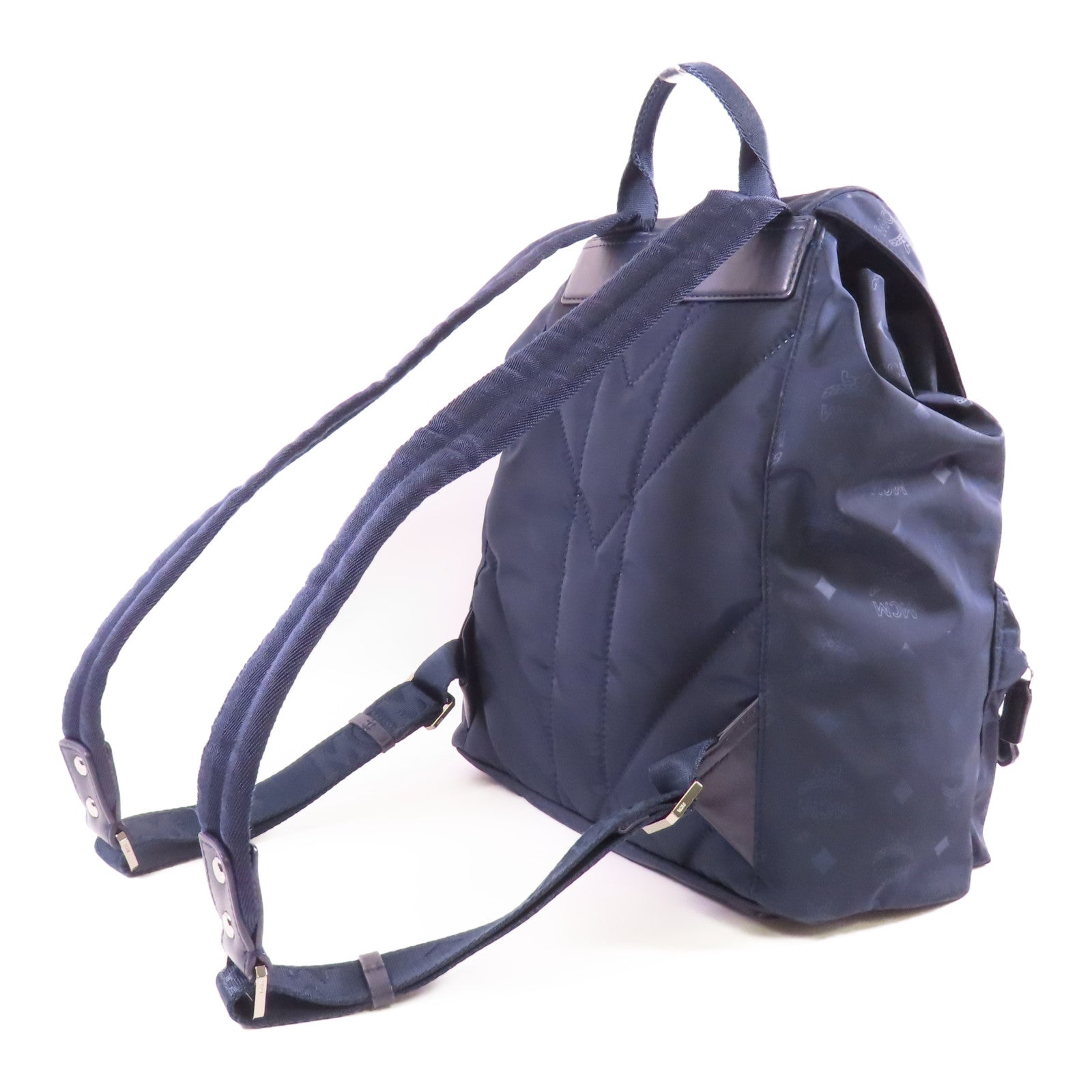 MCM 尼龍Backpack銀扣背包