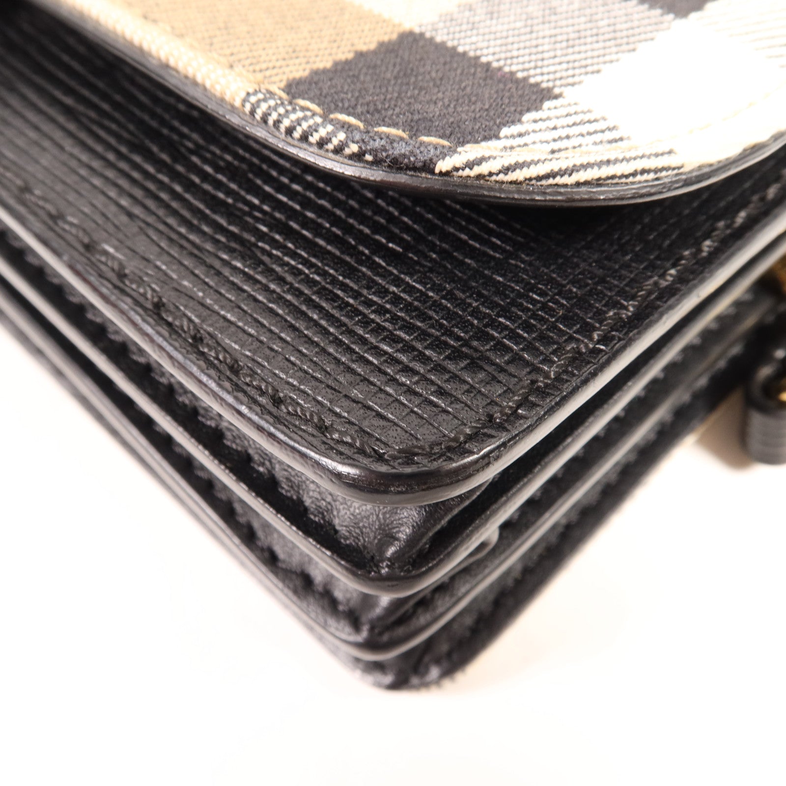 BURBERRY 帆布Shoulder Bag金扣肩背袋
