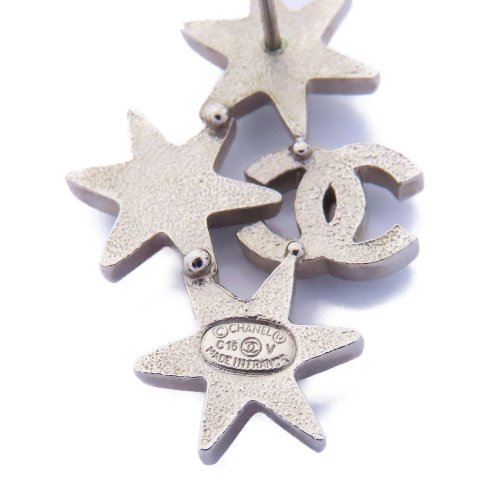 CHANEL 金屬Earrings耳環銀色