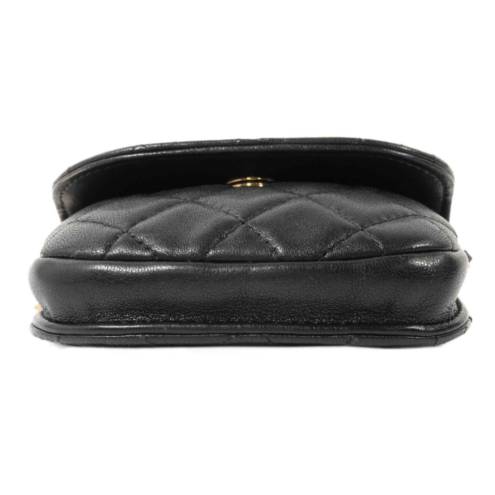 CHANEL 羊皮皮革Pearl Crush Waist Bag鏈帶肩背袋