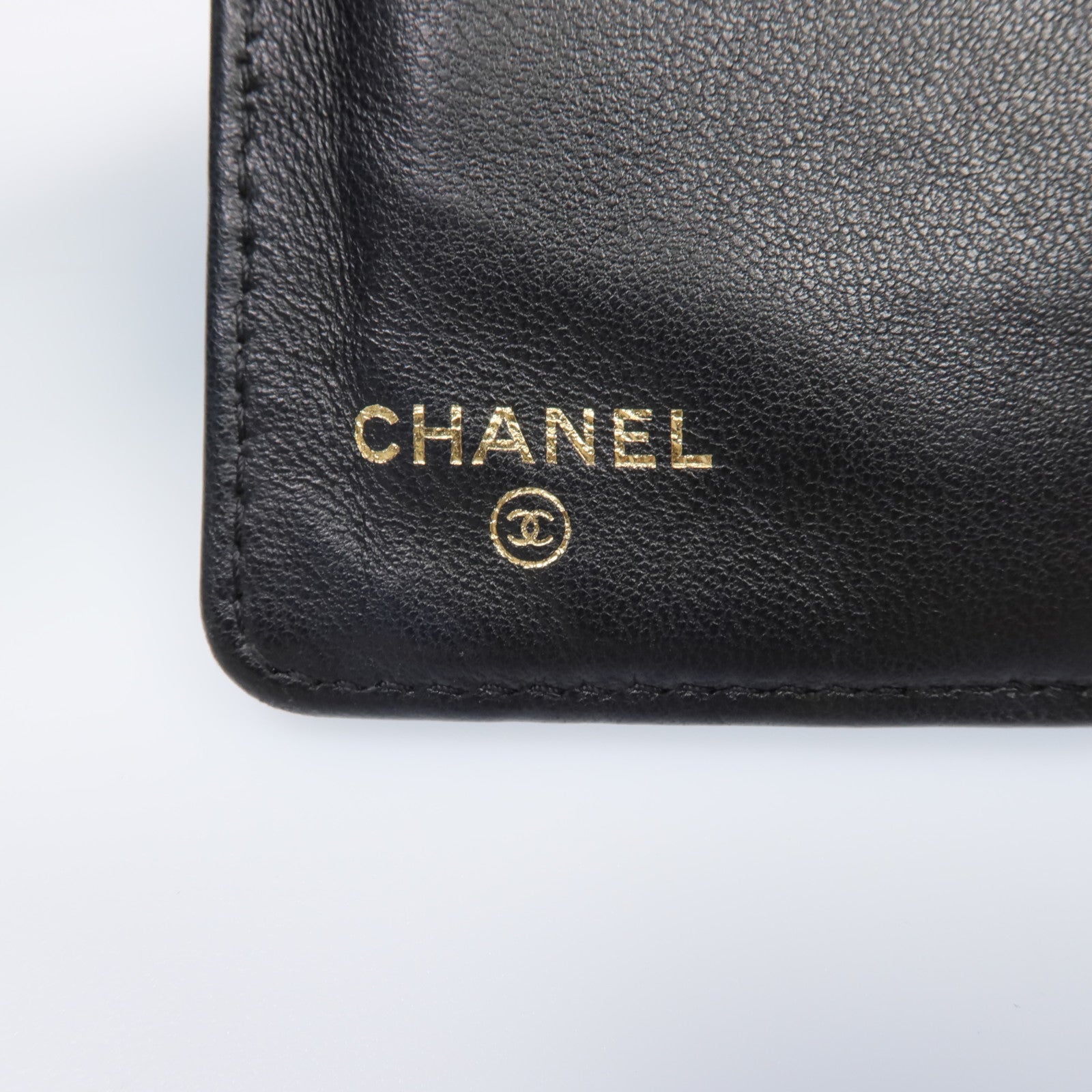 CHANEL 羊皮皮革Boy Long Wallet金扣長錢包