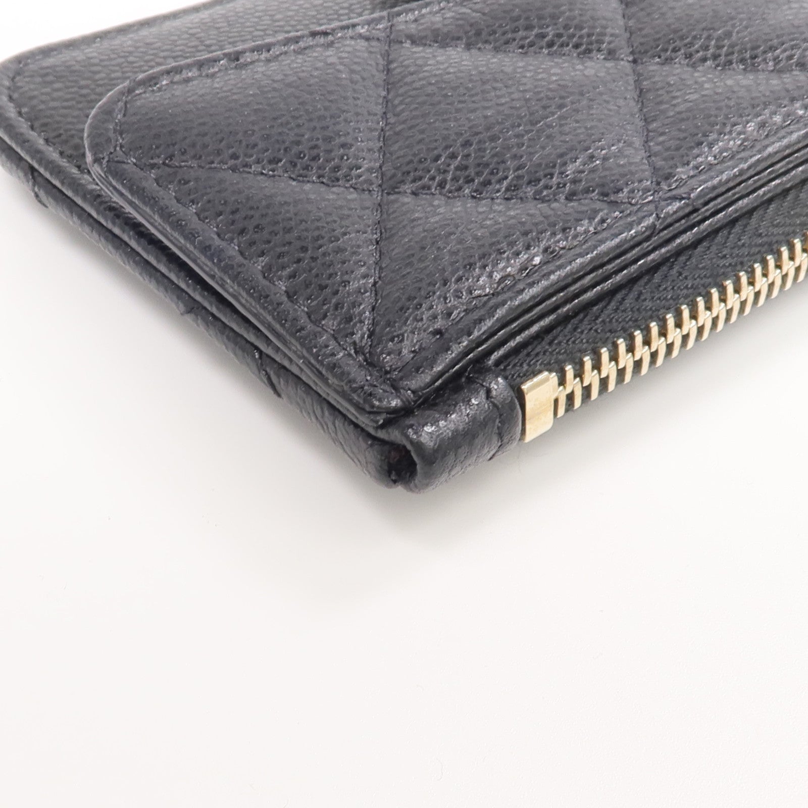 CHANEL 牛皮皮革Classic Zipped Card Holder金扣卡片套